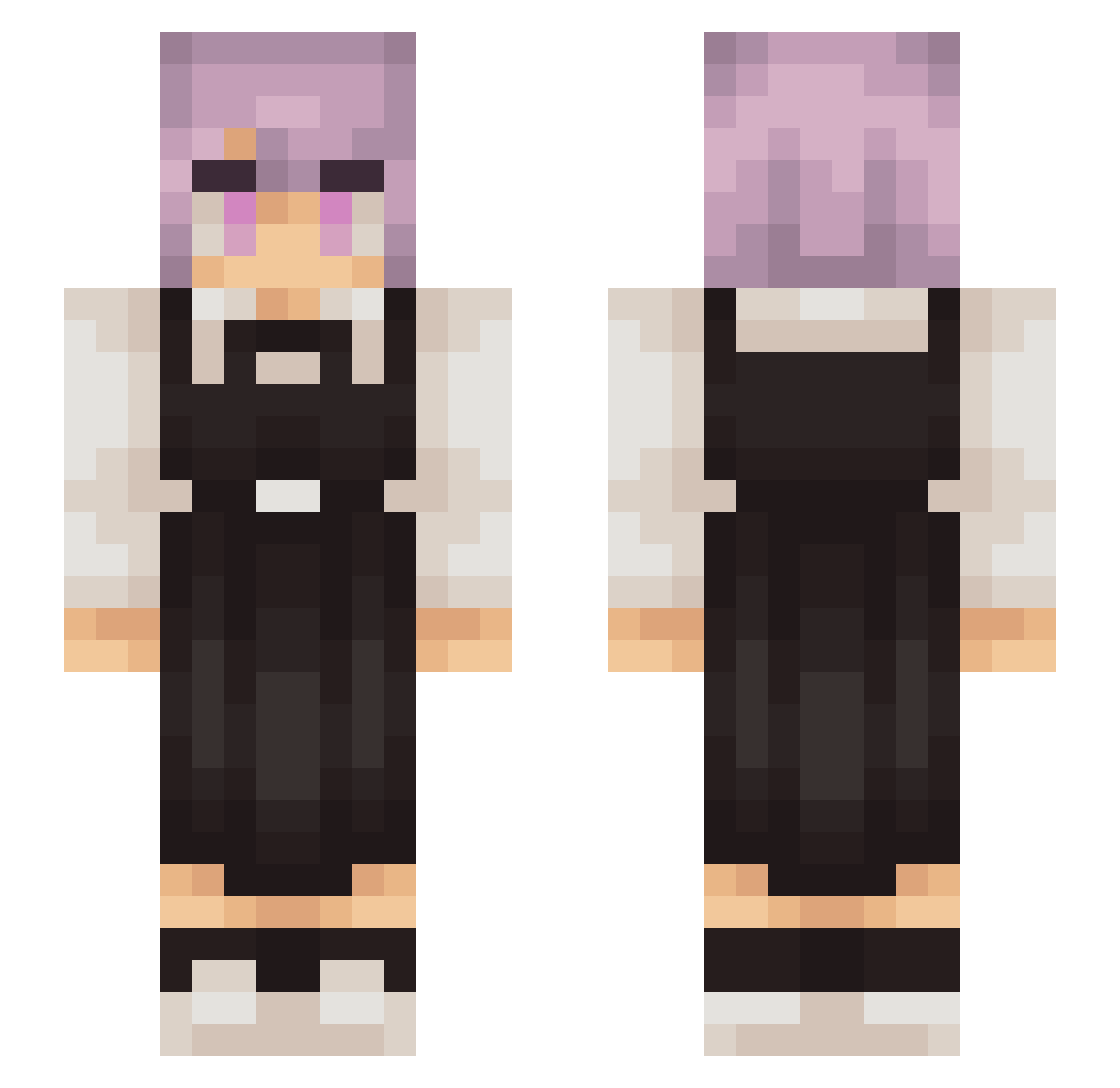 xXFemboyHunterXx Minecraft skin, front and back view