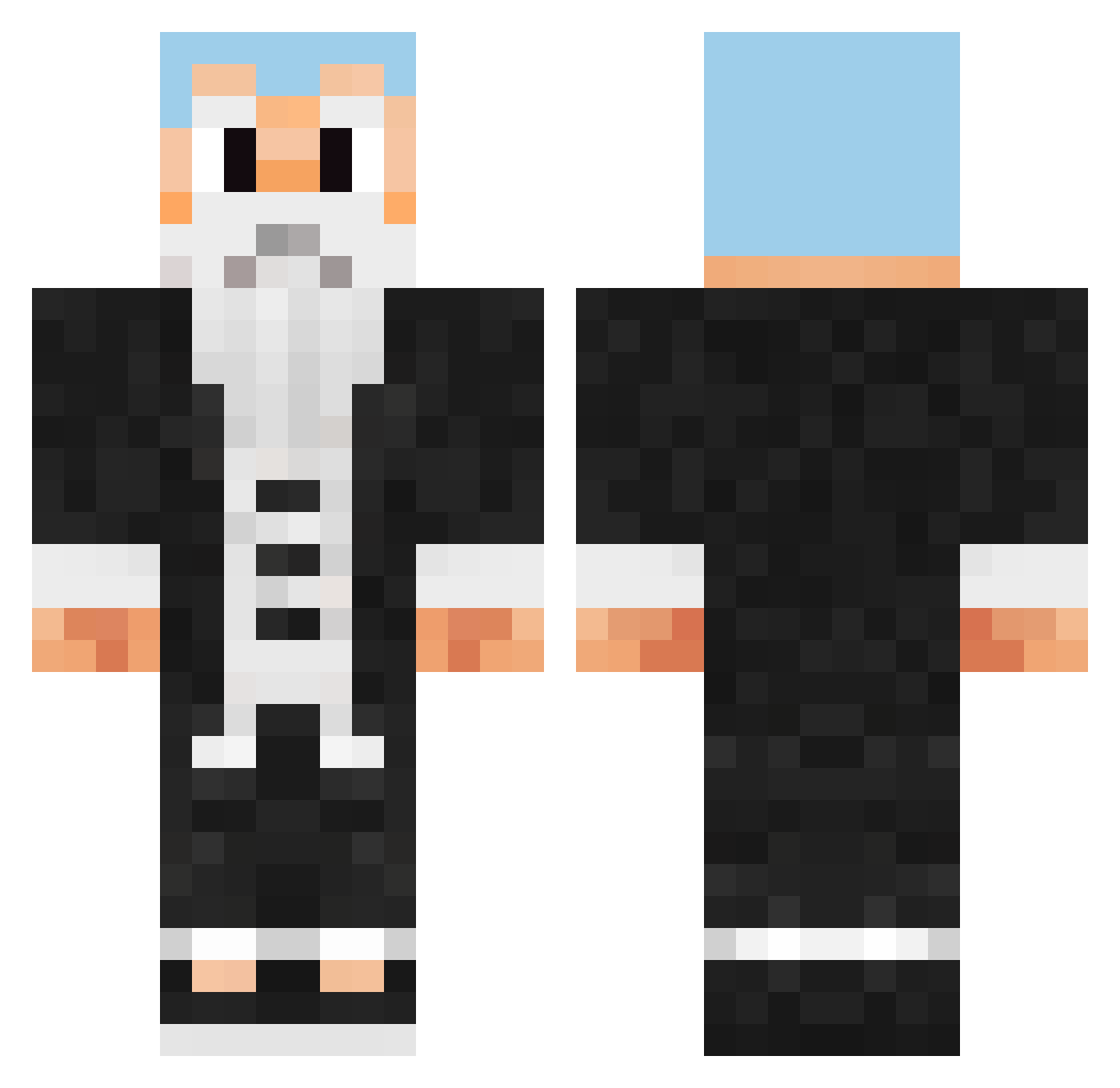 PapaSpaghetti550 Minecraft skin, front and back view