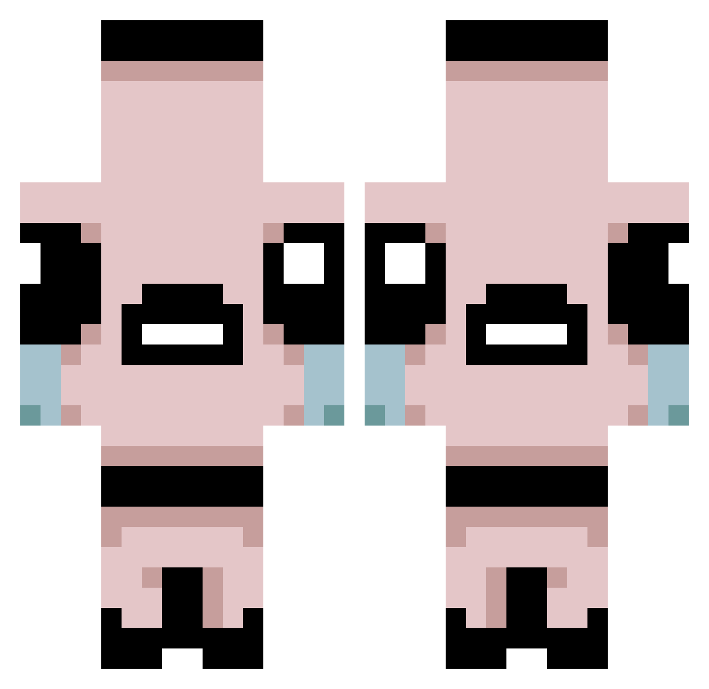 ophisophis Minecraft skin, front and back view