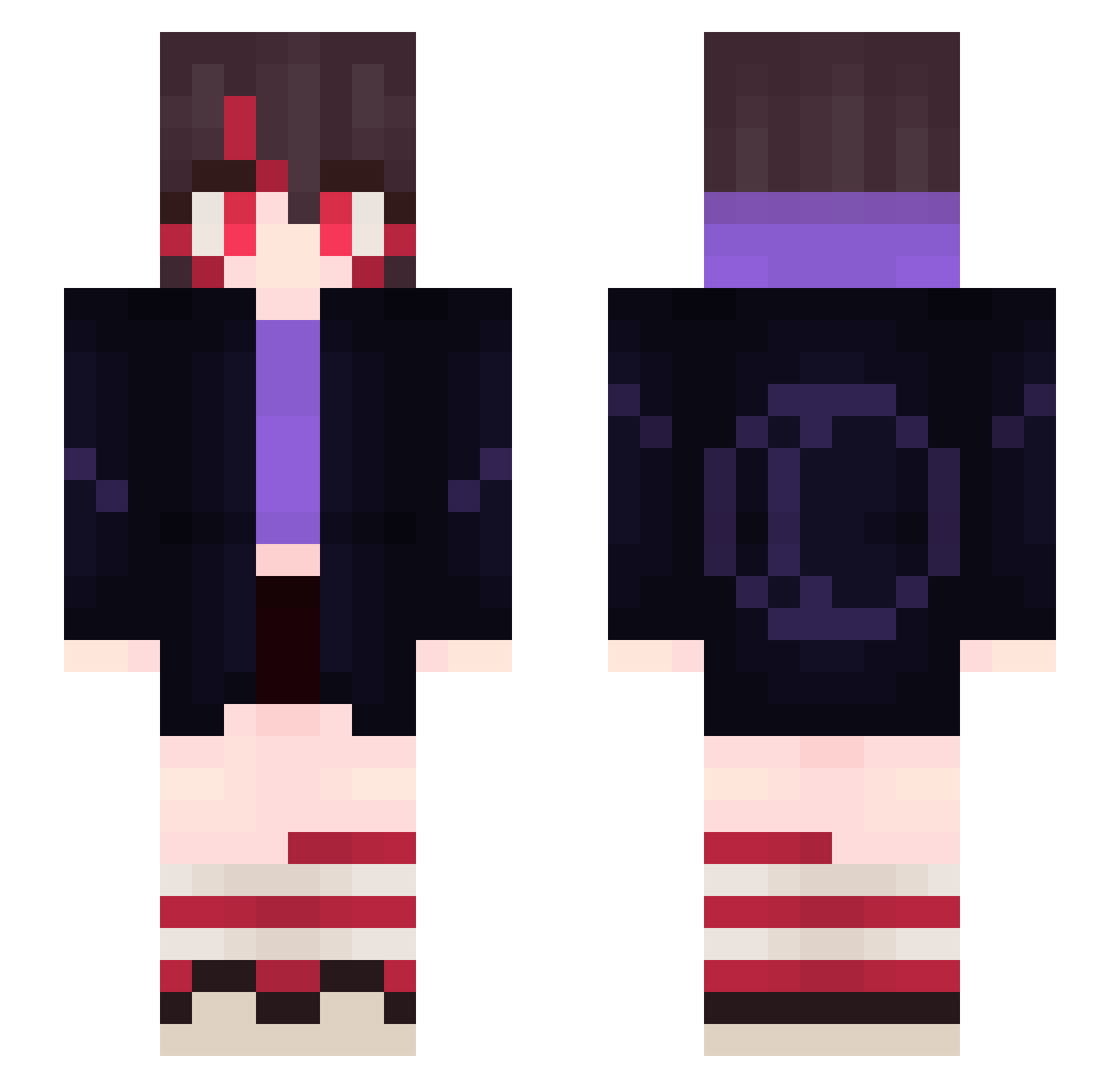 IRCANDOMINECRAFT Minecraft skin, front and back view