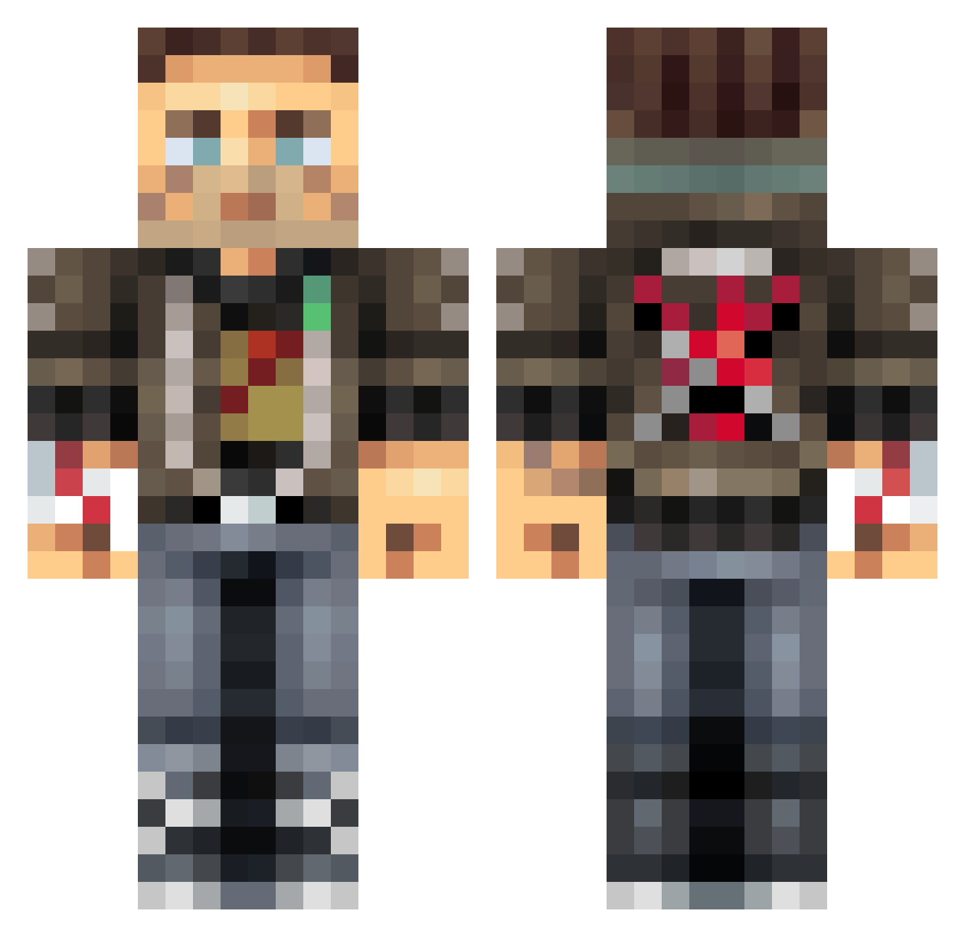 AndyGamer1002 Minecraft skin, front and back view