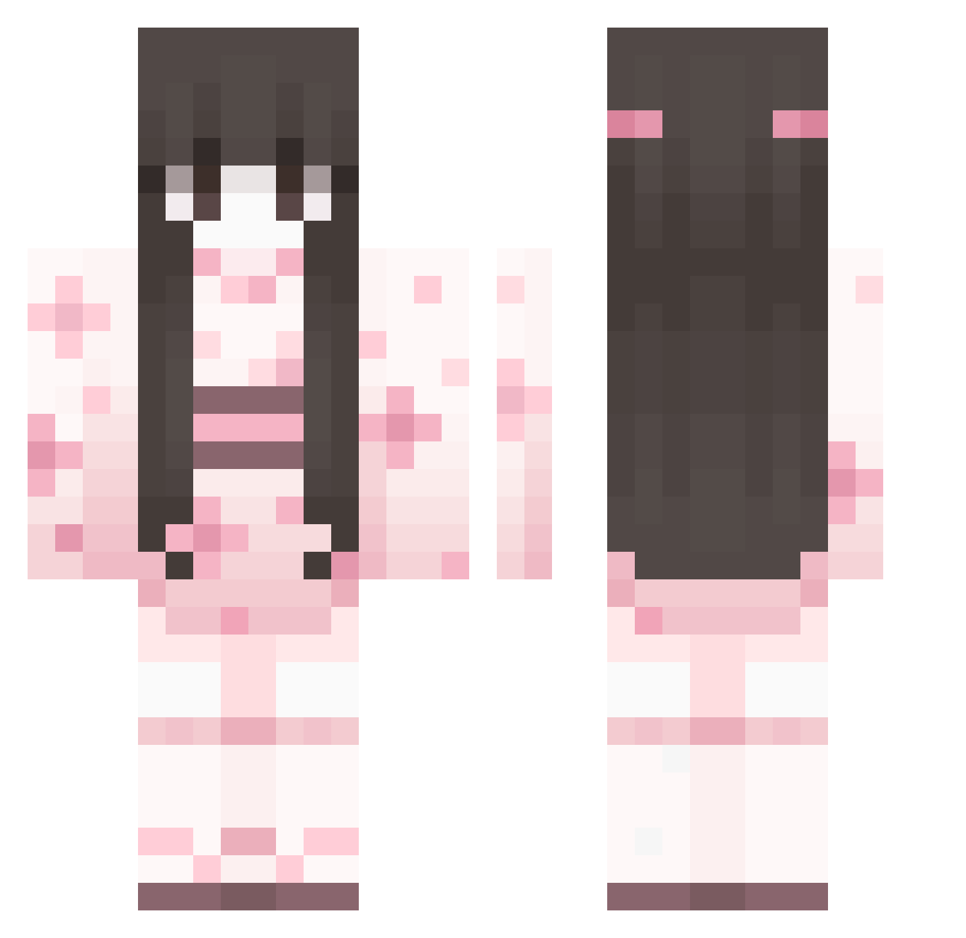 Addison_Diep Minecraft skin, front and back view