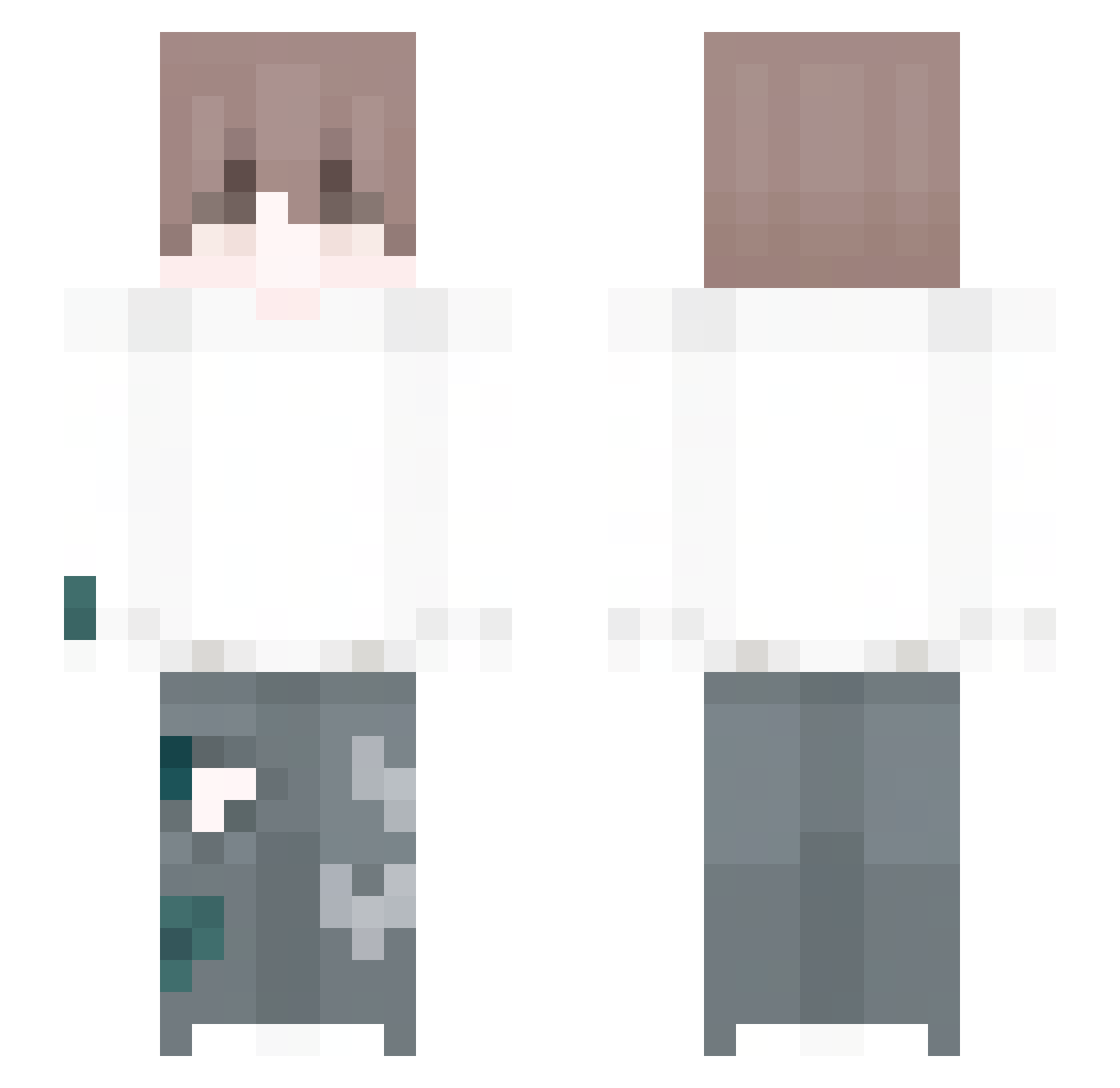 Sarveil Minecraft skin, front and back view