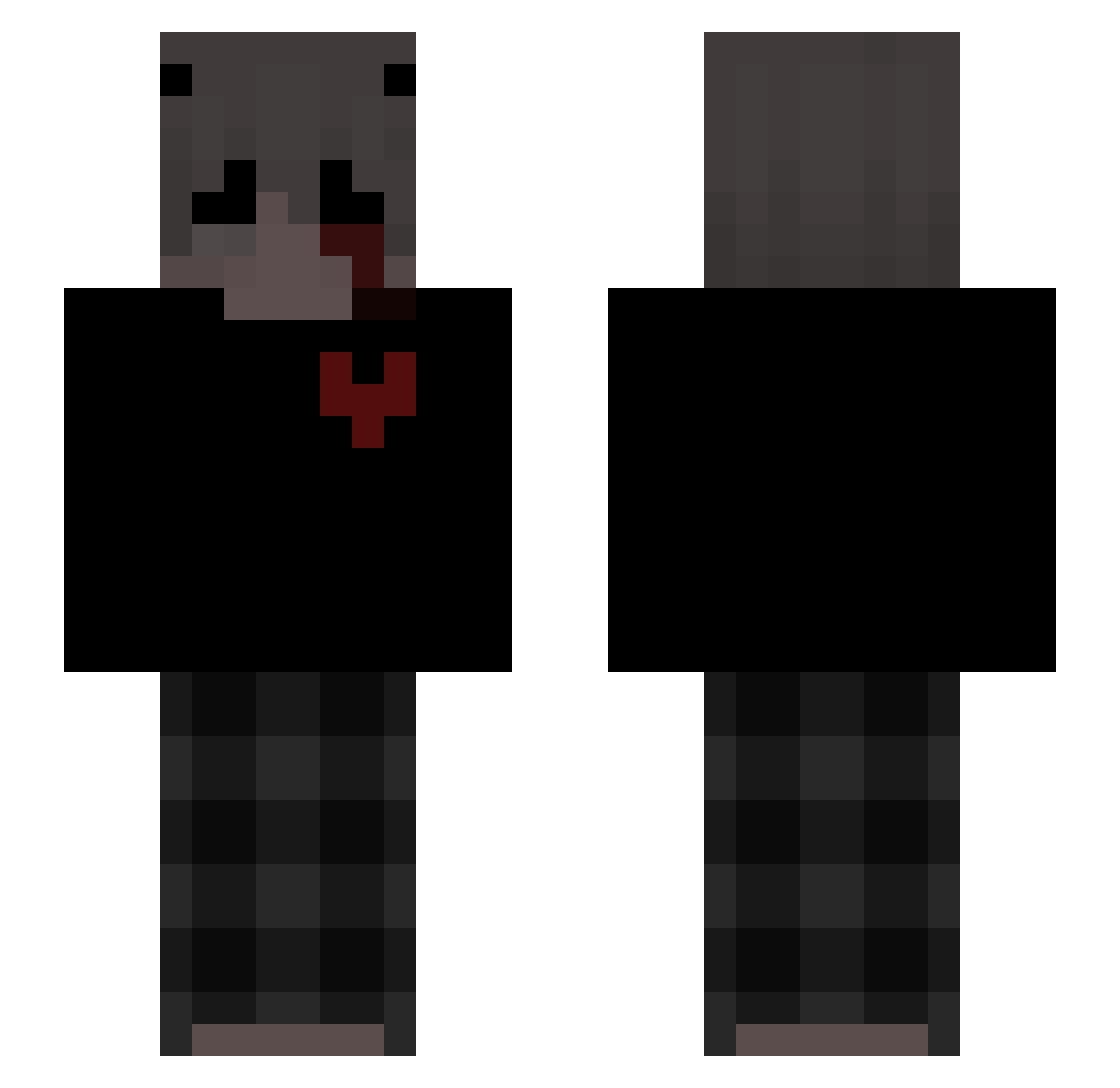 not_yourdad_ Minecraft skin, front and back view
