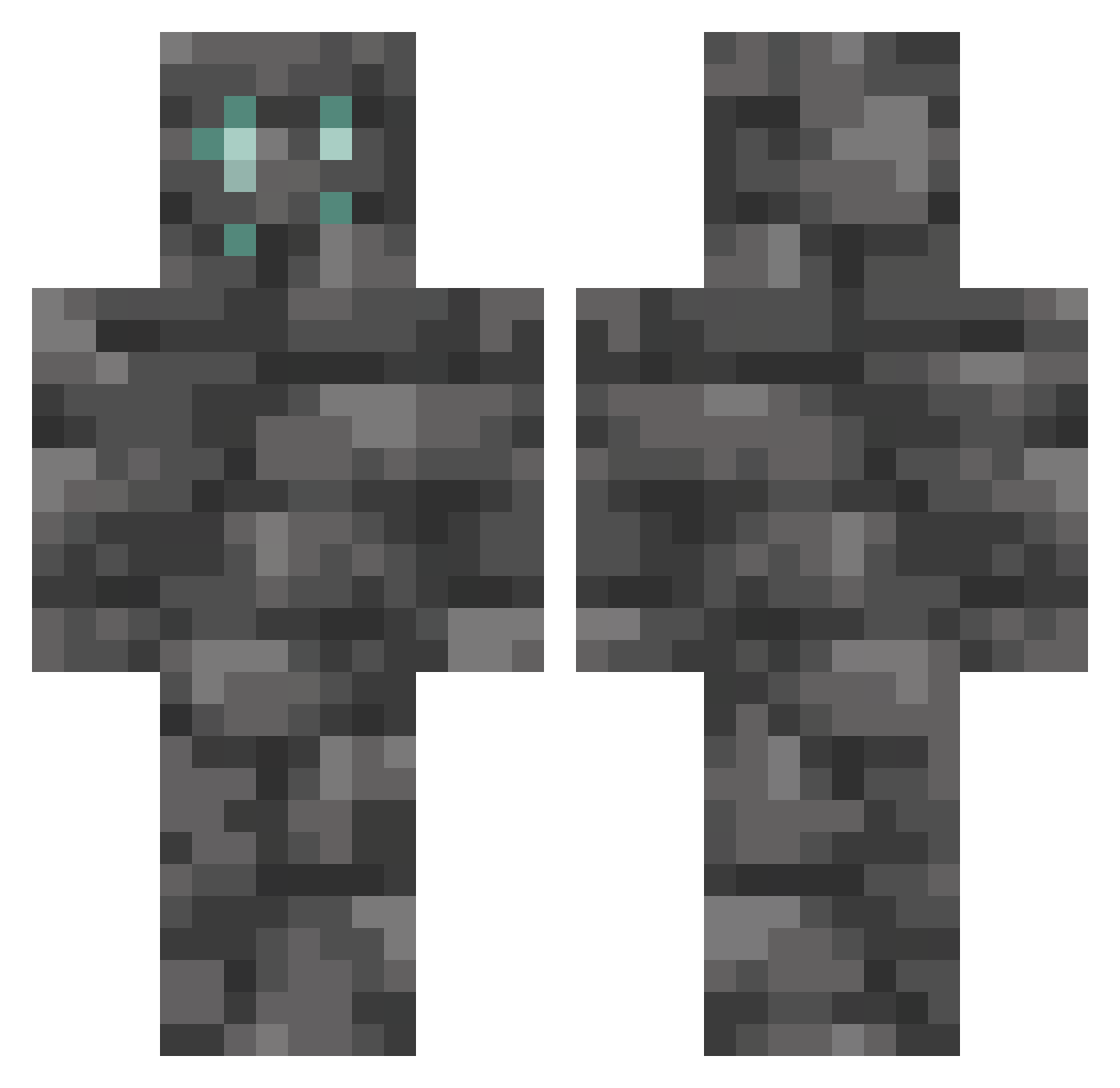 Asinge Minecraft skin, front and back view