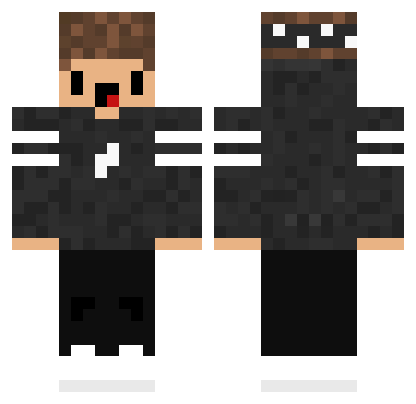 ItsDome Minecraft skin, front and back view