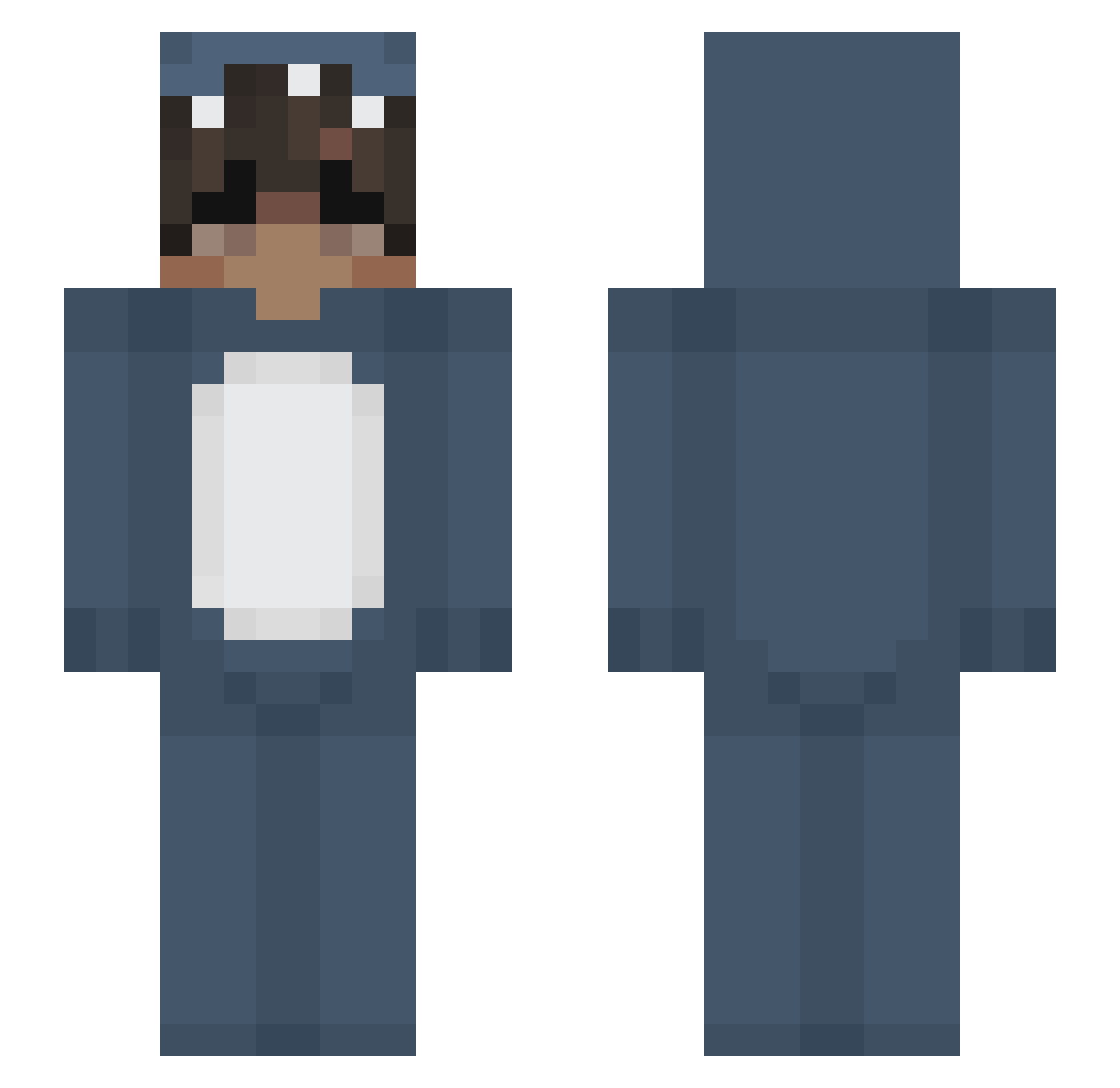 Goldleef Minecraft skin, front and back view
