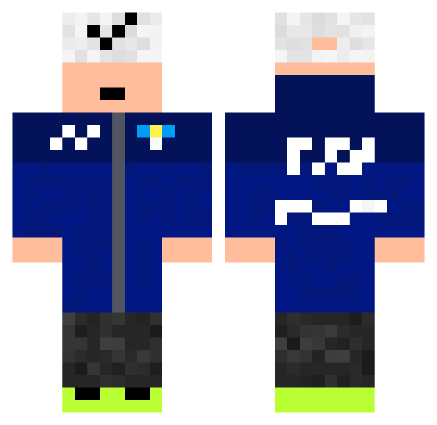 valexd2023 Minecraft skin, front and back view