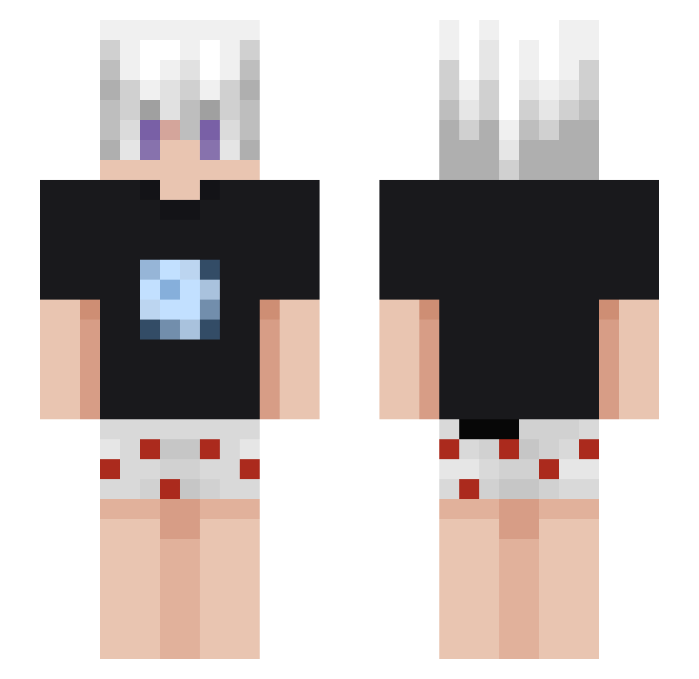 _zionxd Minecraft skin, front and back view