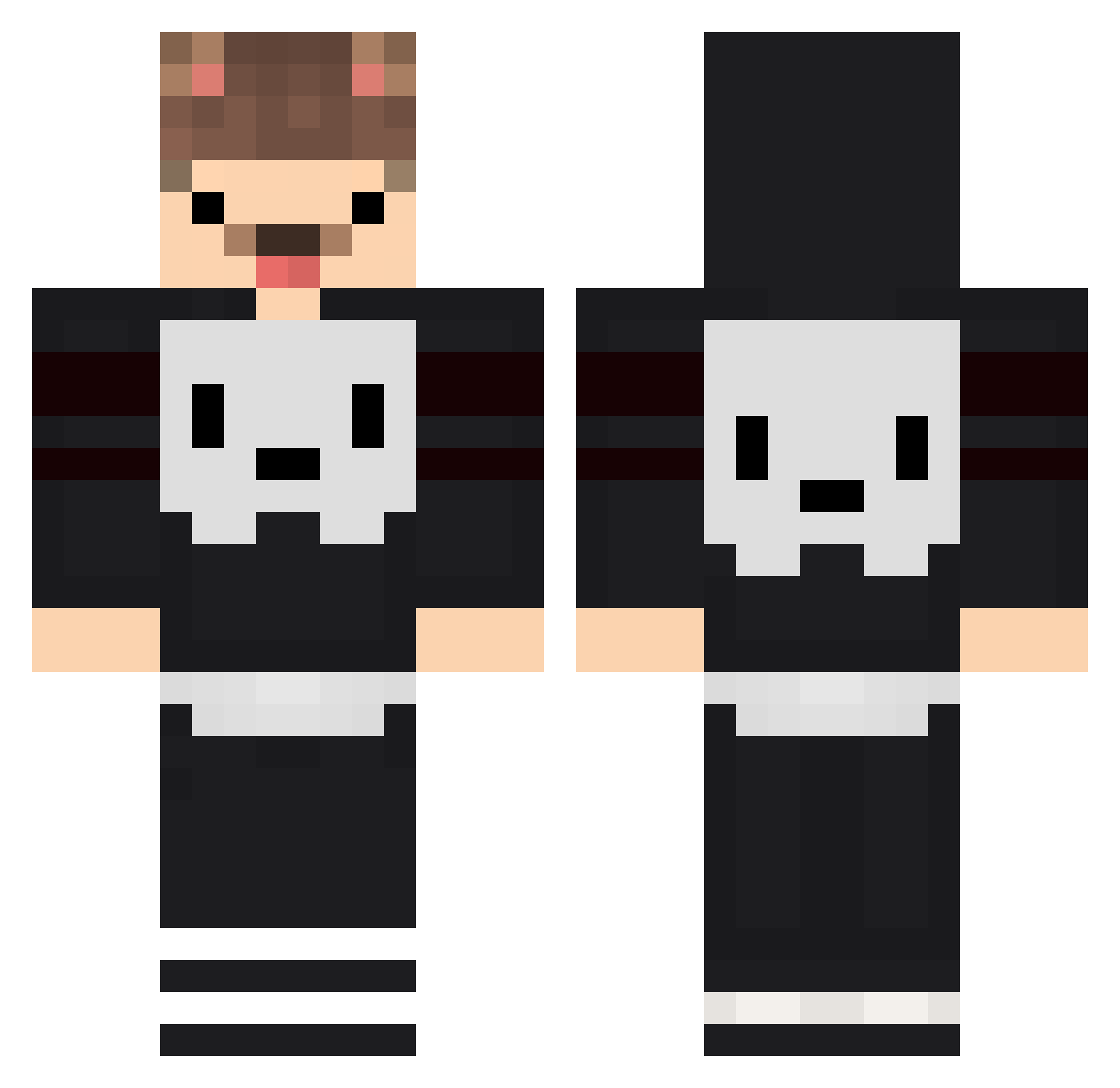 Evertonzinho Minecraft skin, front and back view