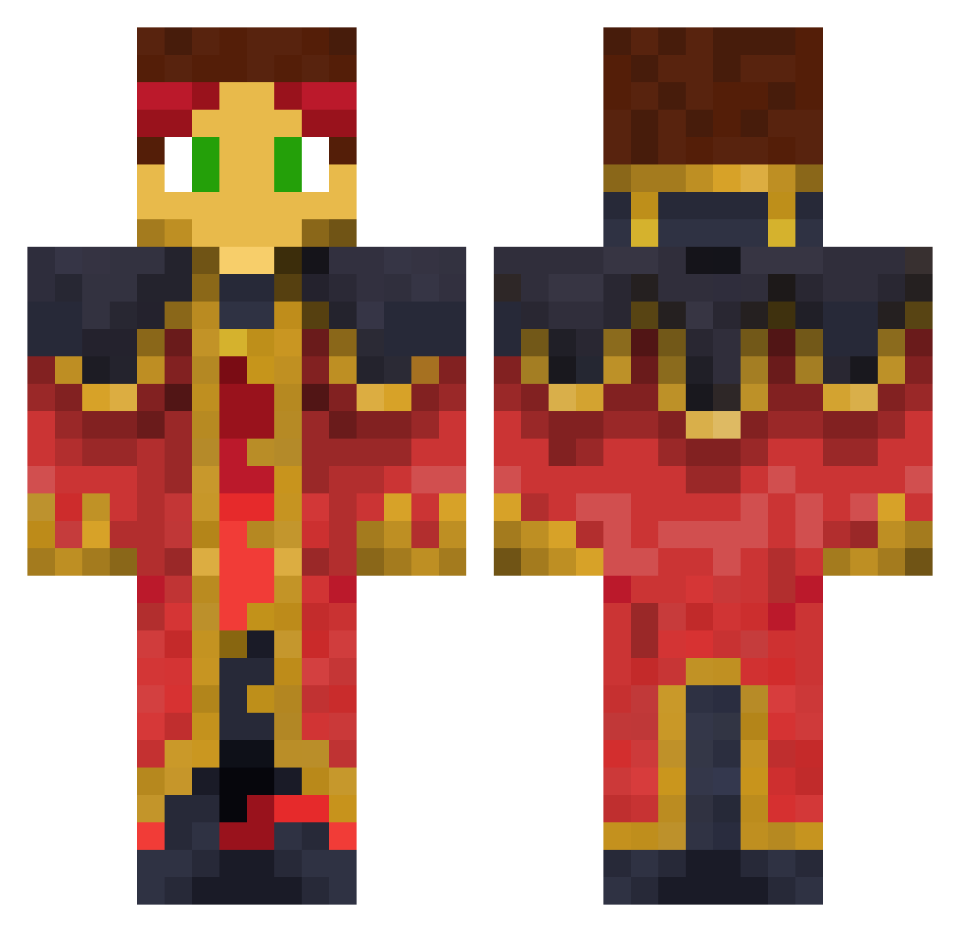 Bart_ony Minecraft skin, front and back view