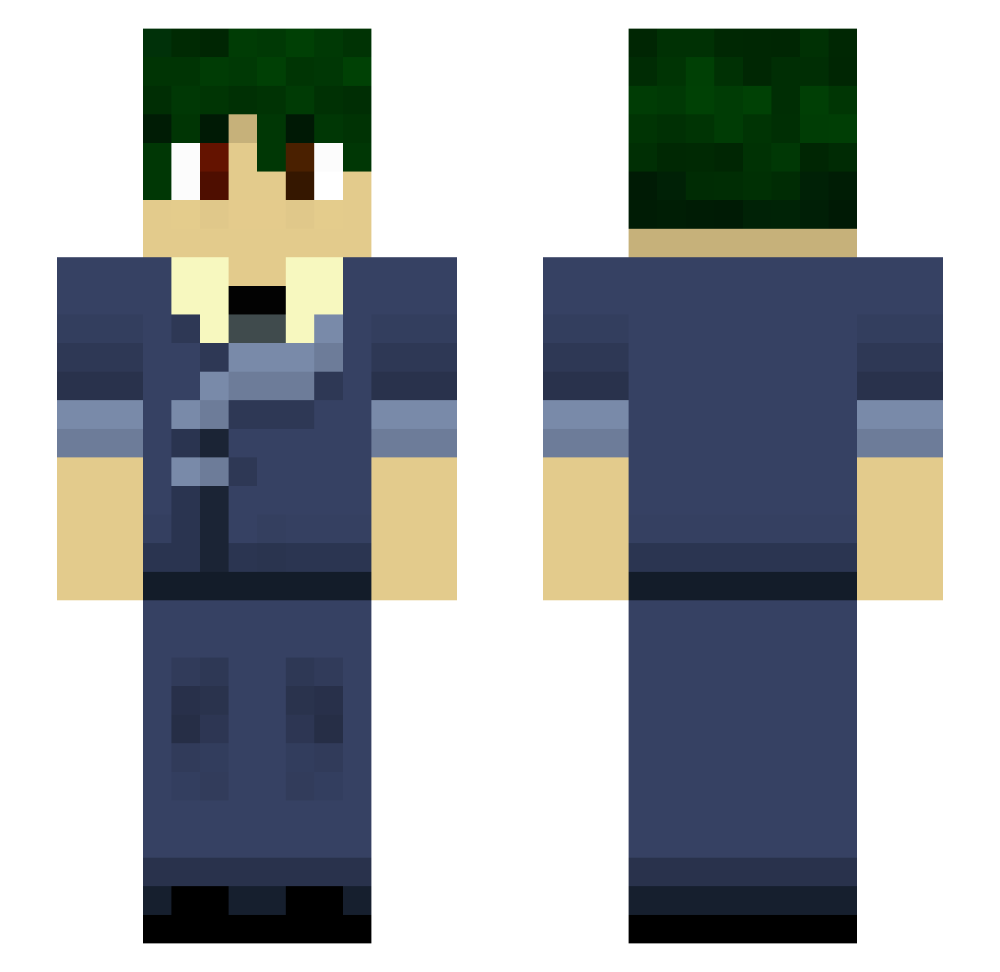 BLANKIT0 Minecraft skin, front and back view