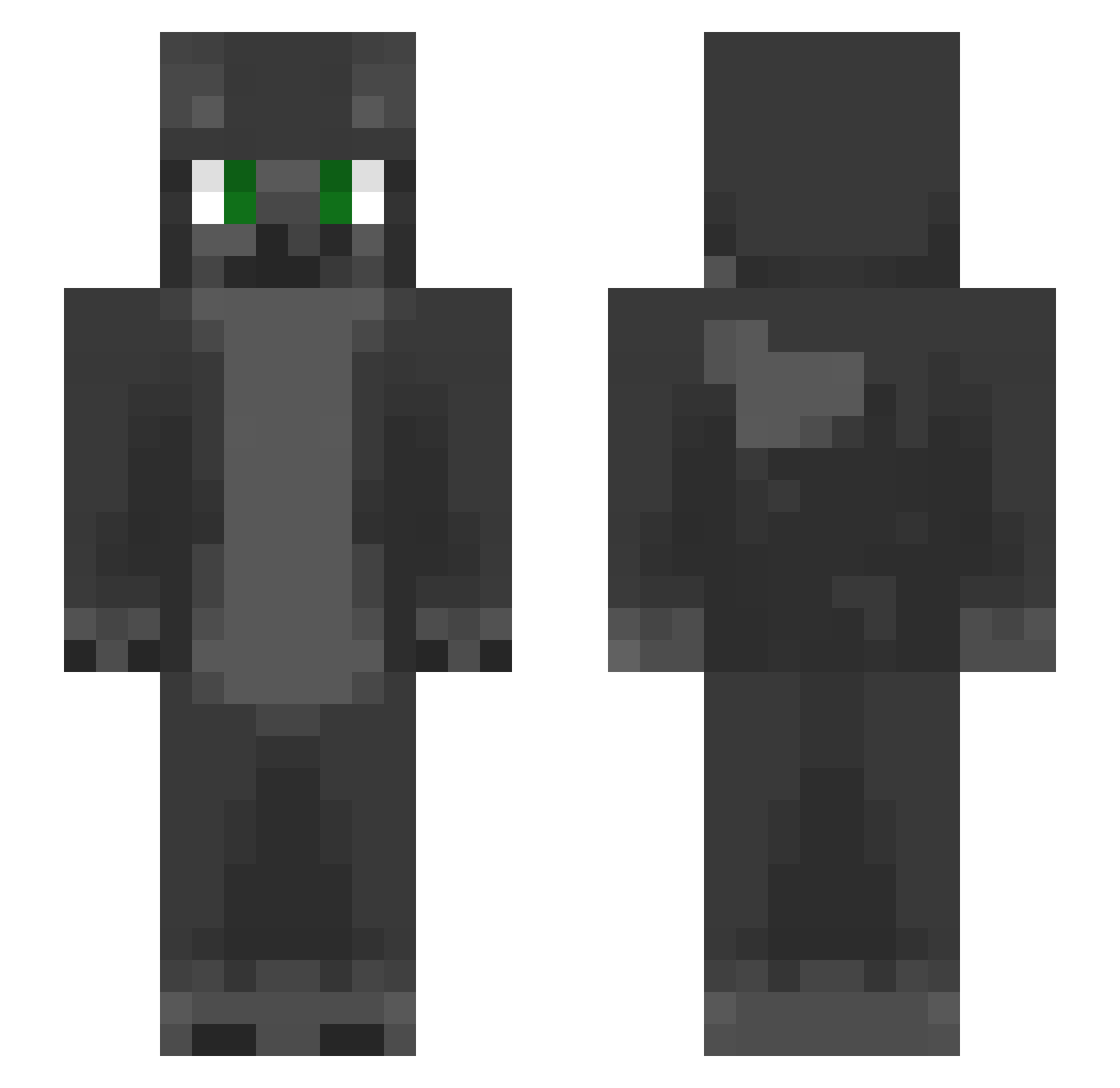 _Jammer Minecraft skin, front and back view