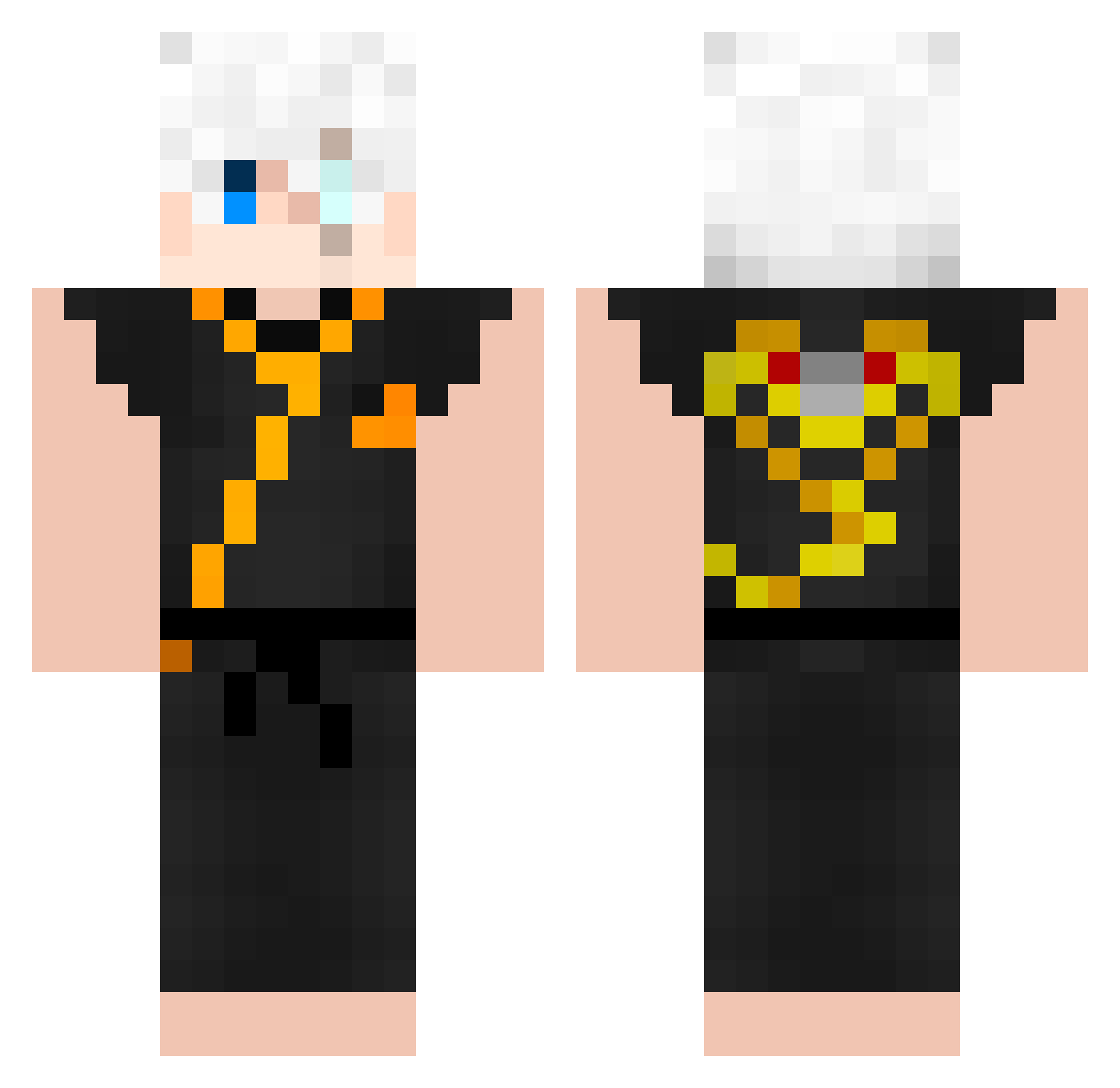 5tec Minecraft skin, front and back view