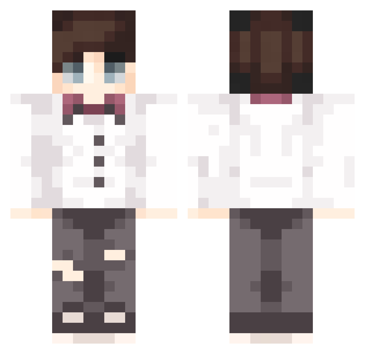 CodeSoldier Minecraft skin, front and back view