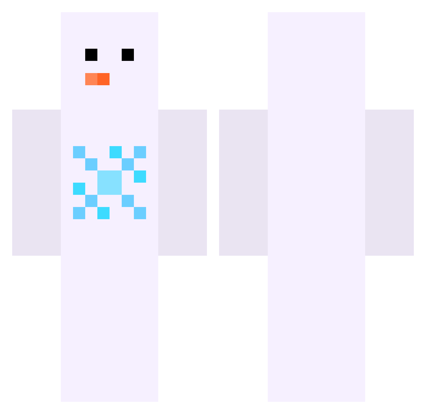 junSnow22 Minecraft skin, front and back view