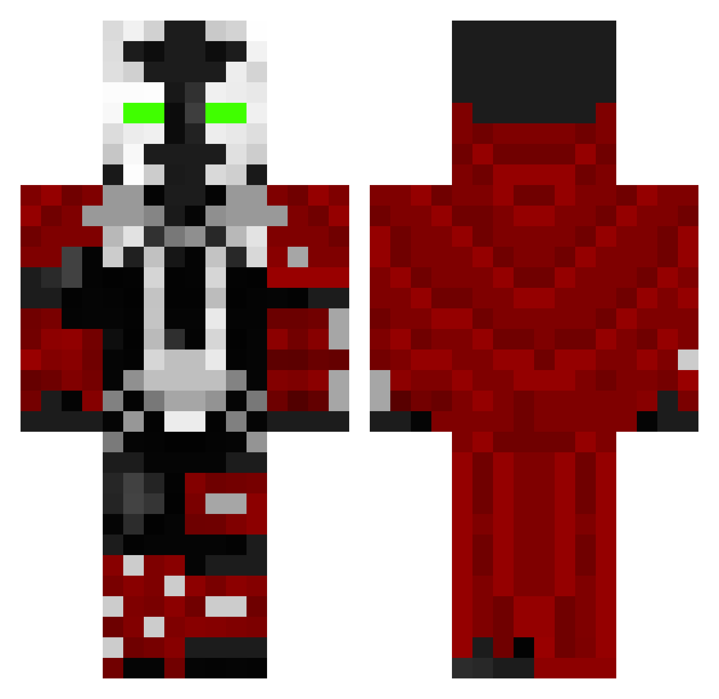 cdnty Minecraft skin, front and back view