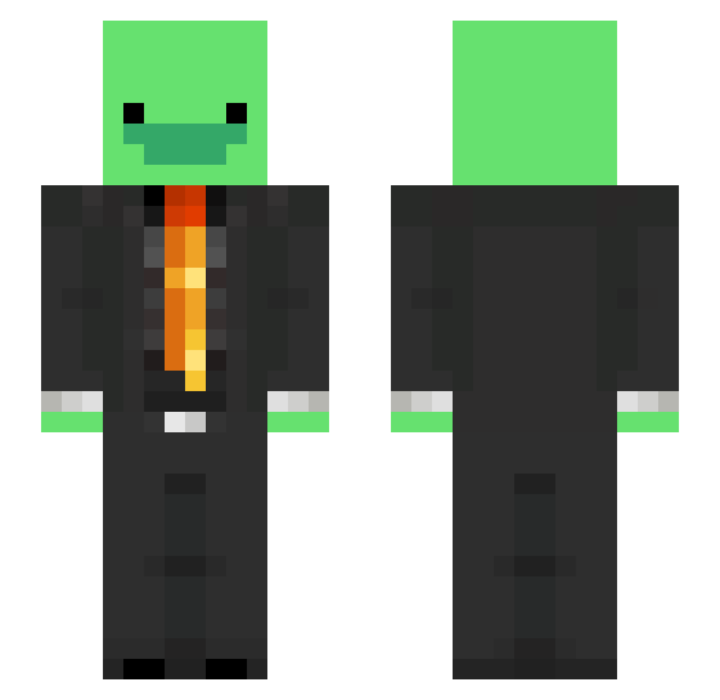 SirSkruffy Minecraft skin, front and back view