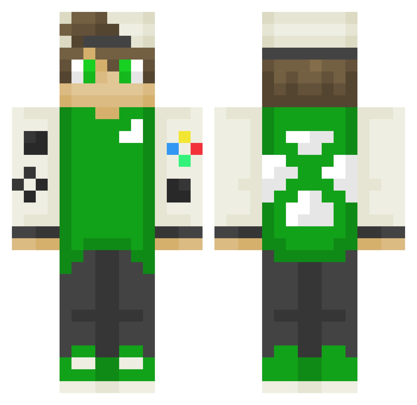 BgenMjmet Minecraft skin, front and back view