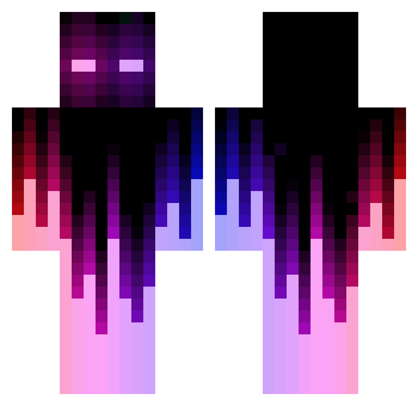 Terrasius Minecraft skin, front and back view