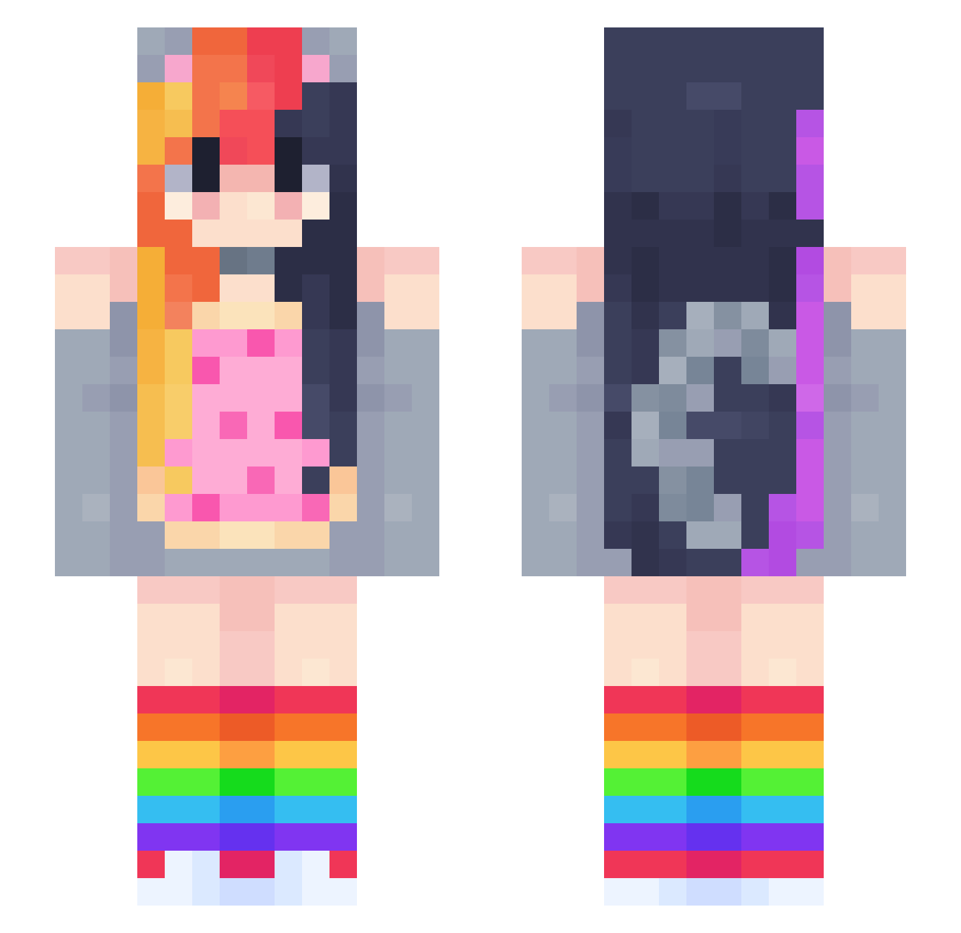 qtwi Minecraft skin, front and back view