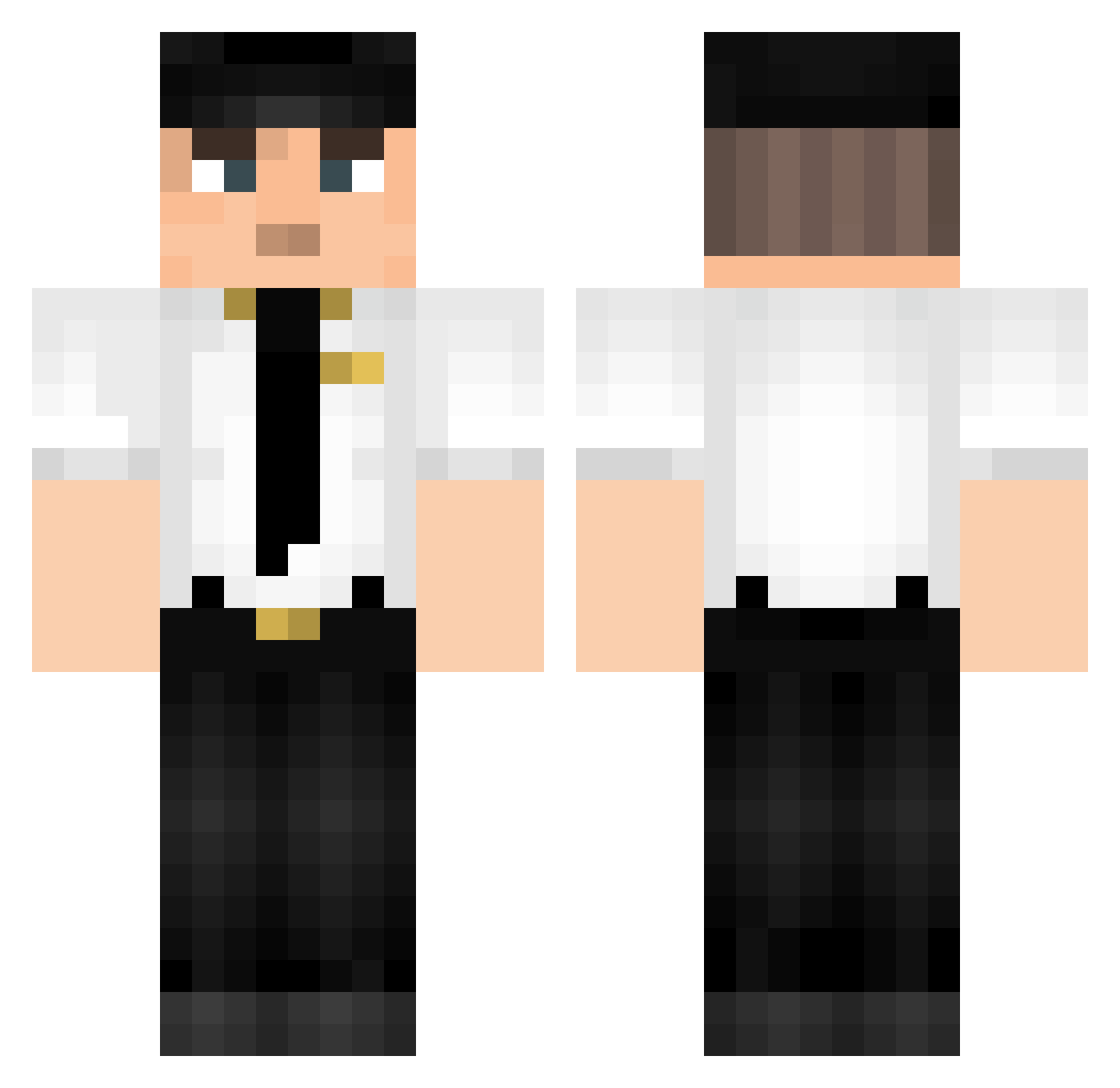 PrivetPilot Minecraft skin, front and back view