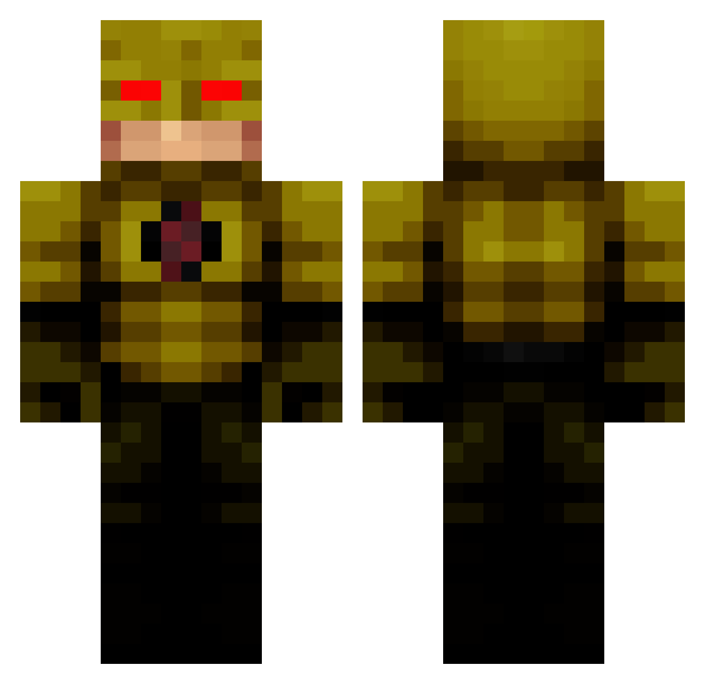 Cotonnet Minecraft skin, front and back view