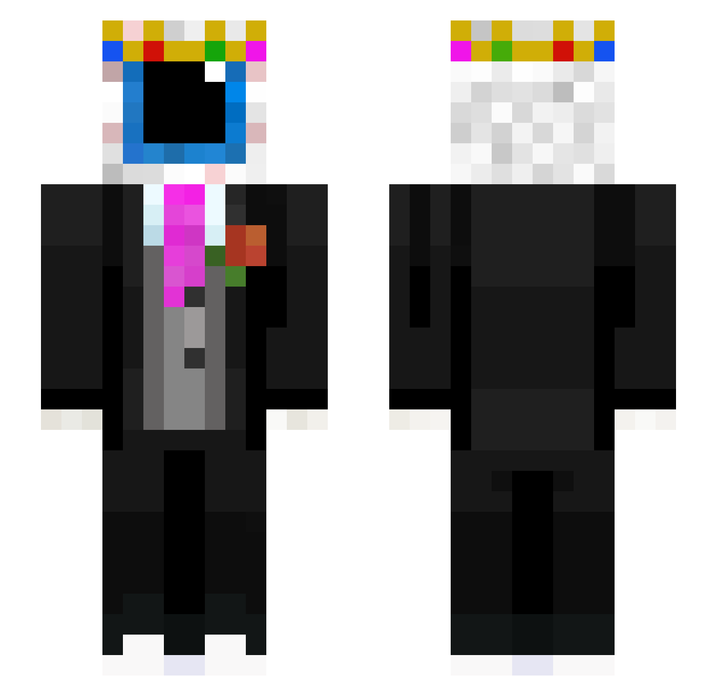kingking1233 Minecraft skin, front and back view