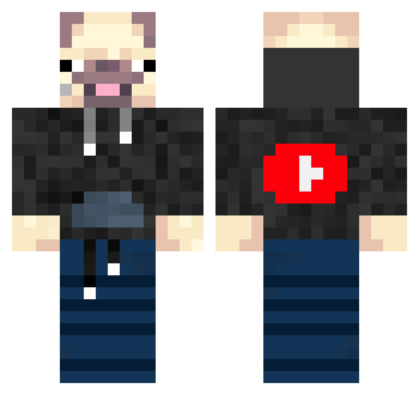 creeperjj2013 Minecraft skin, front and back view