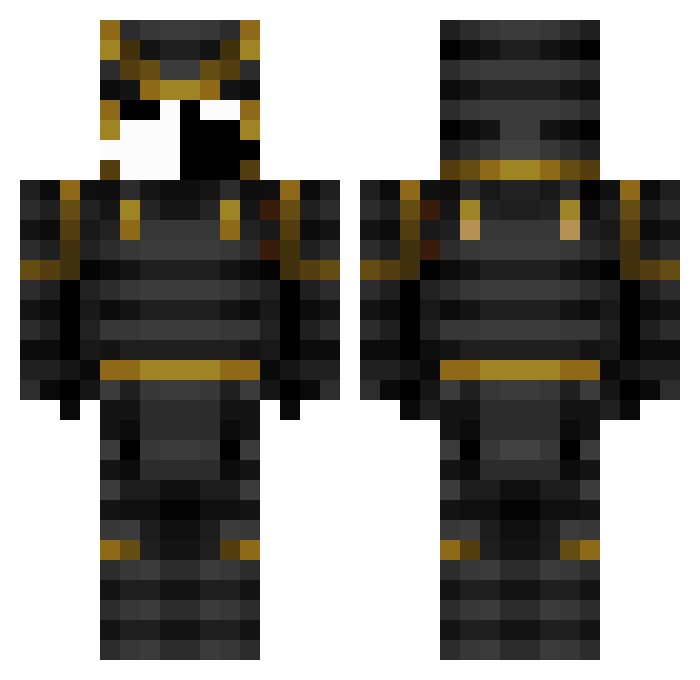 siuad Minecraft skin, front and back view