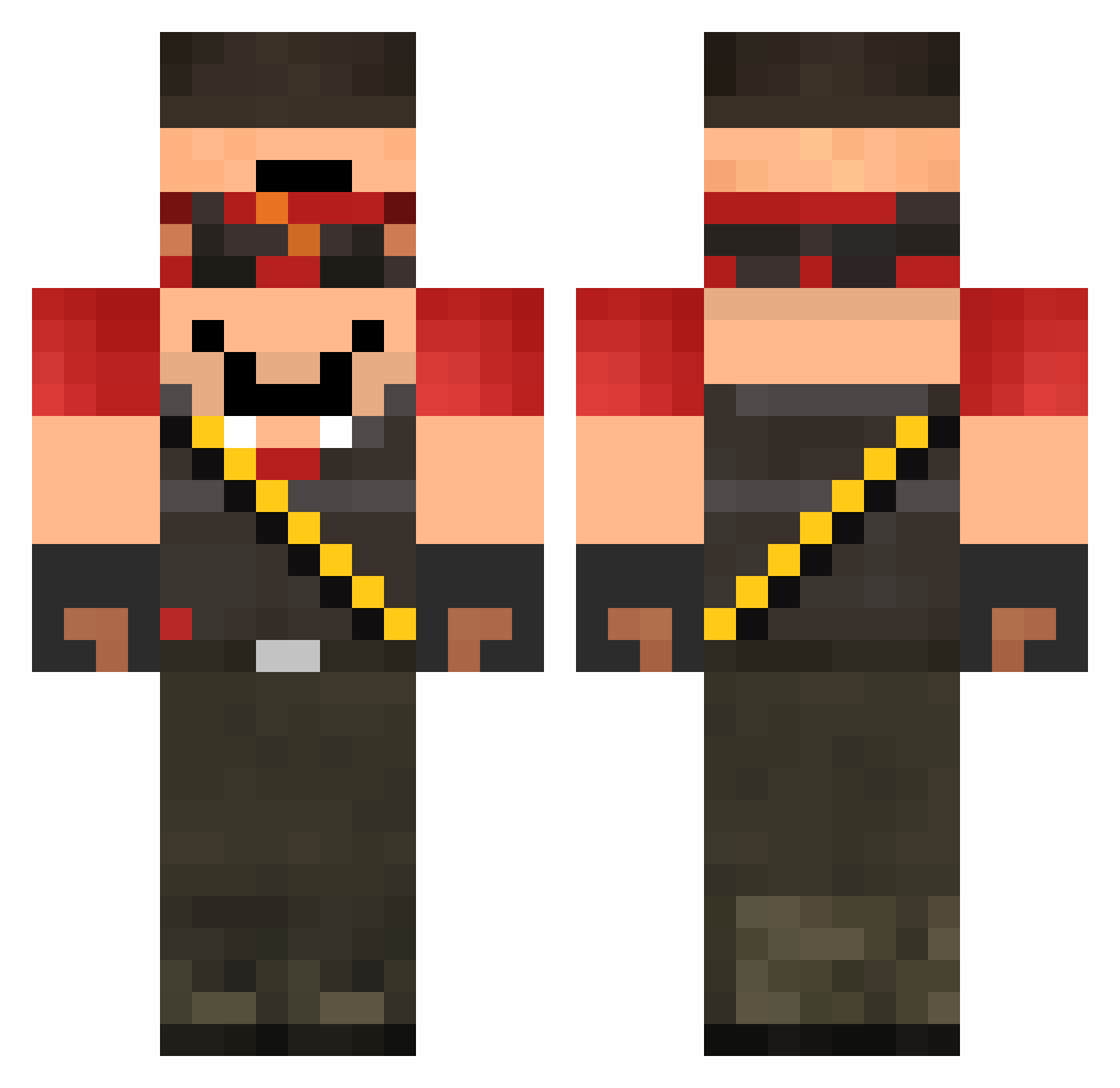 KekeTuning_ Minecraft skin, front and back view