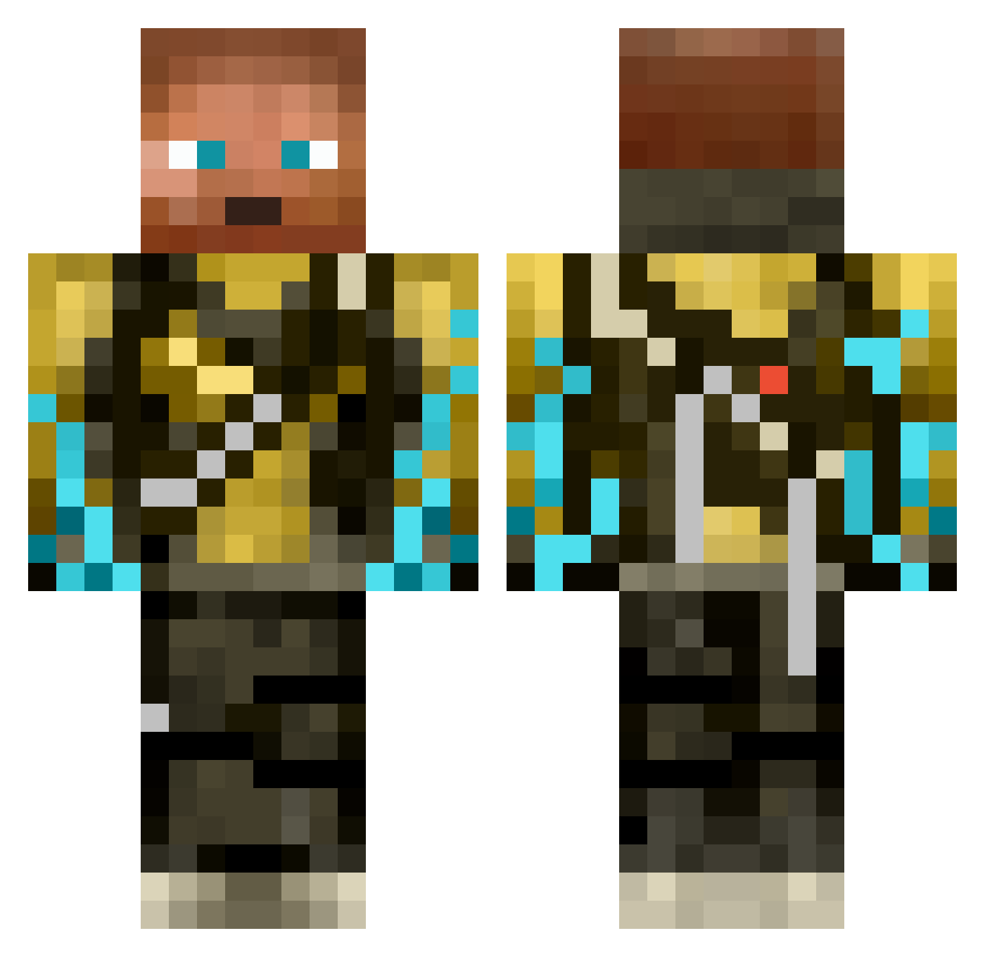 augustocuervo202 Minecraft skin, front and back view