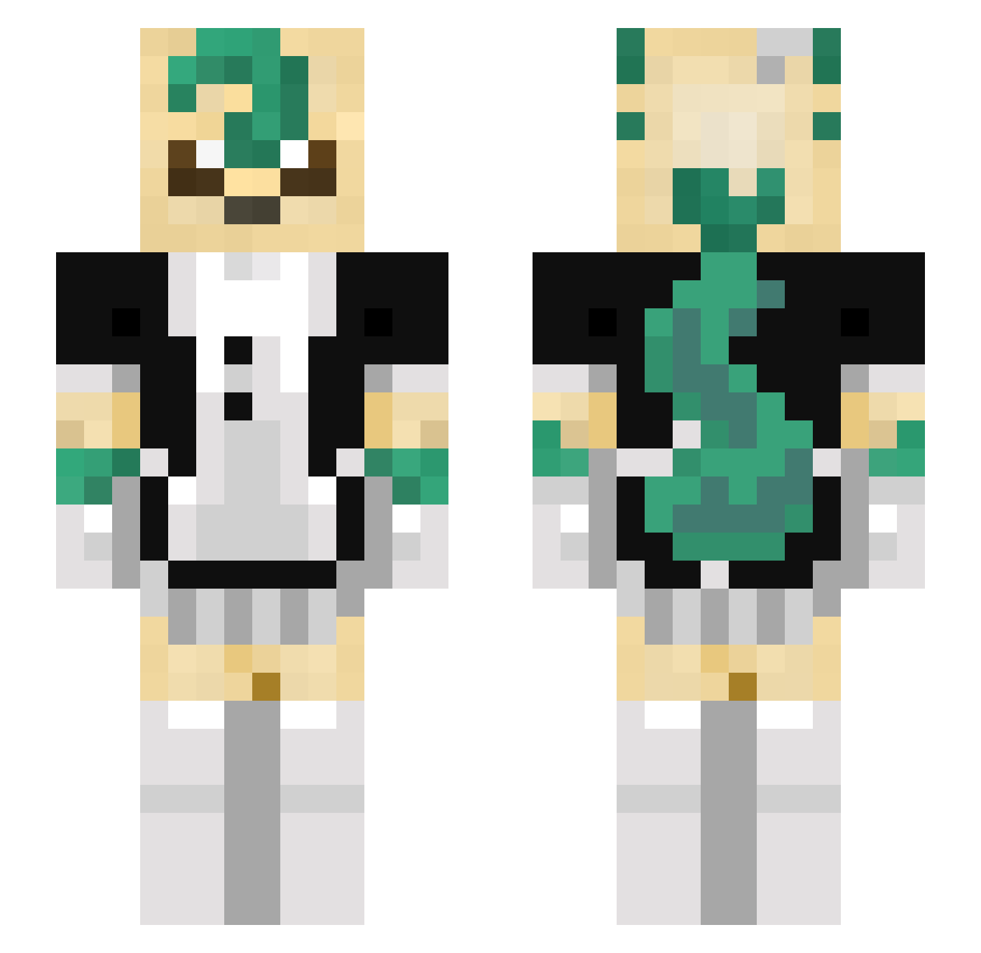 Kruciaq12 Minecraft skin, front and back view