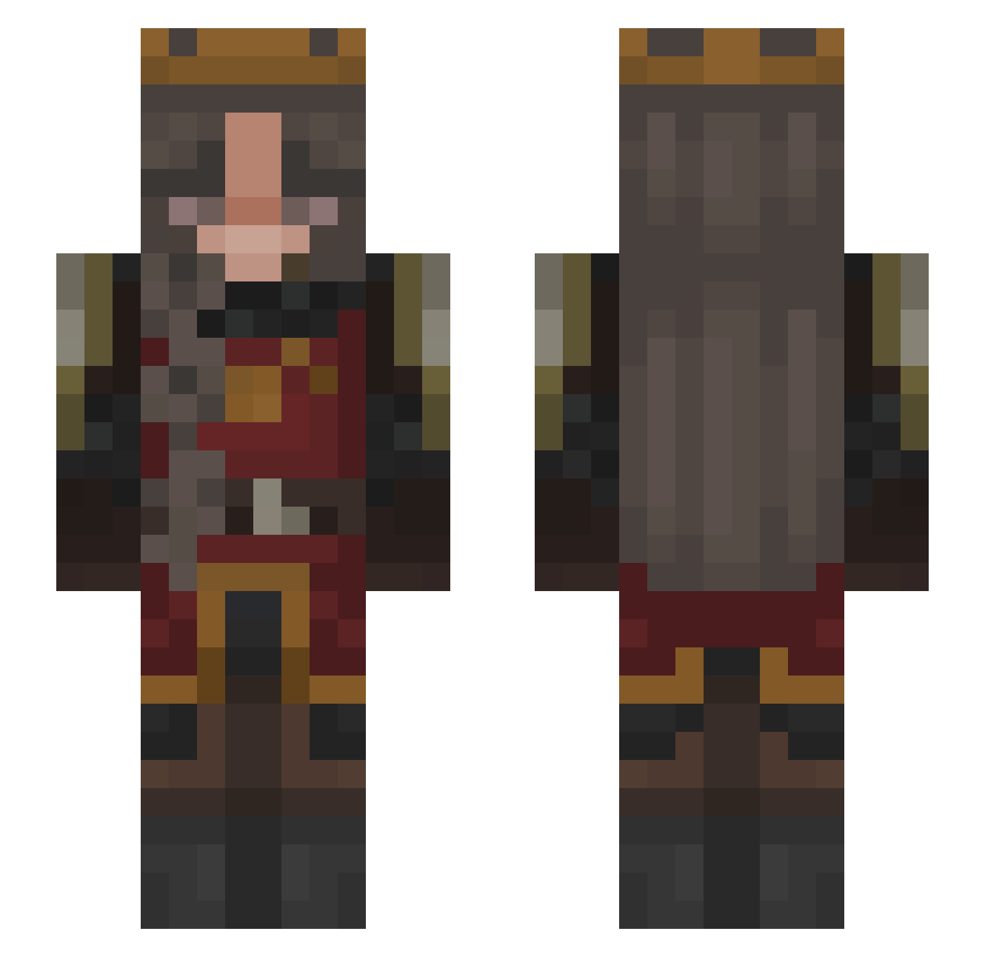 rusetthe Minecraft skin, front and back view