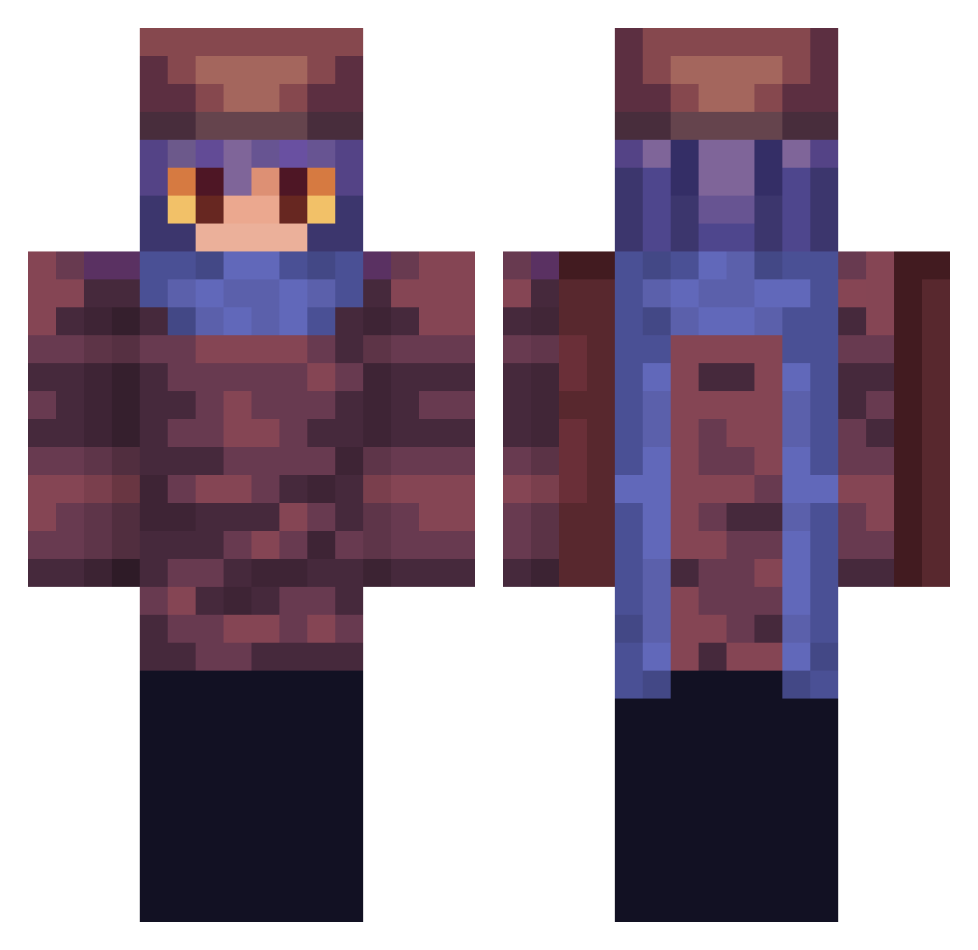 Ayala1998 Minecraft skin, front and back view