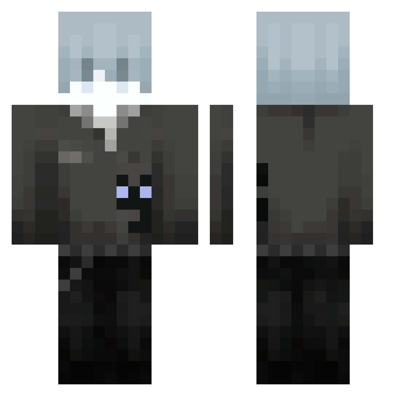 zeaBruno Minecraft skin, front and back view
