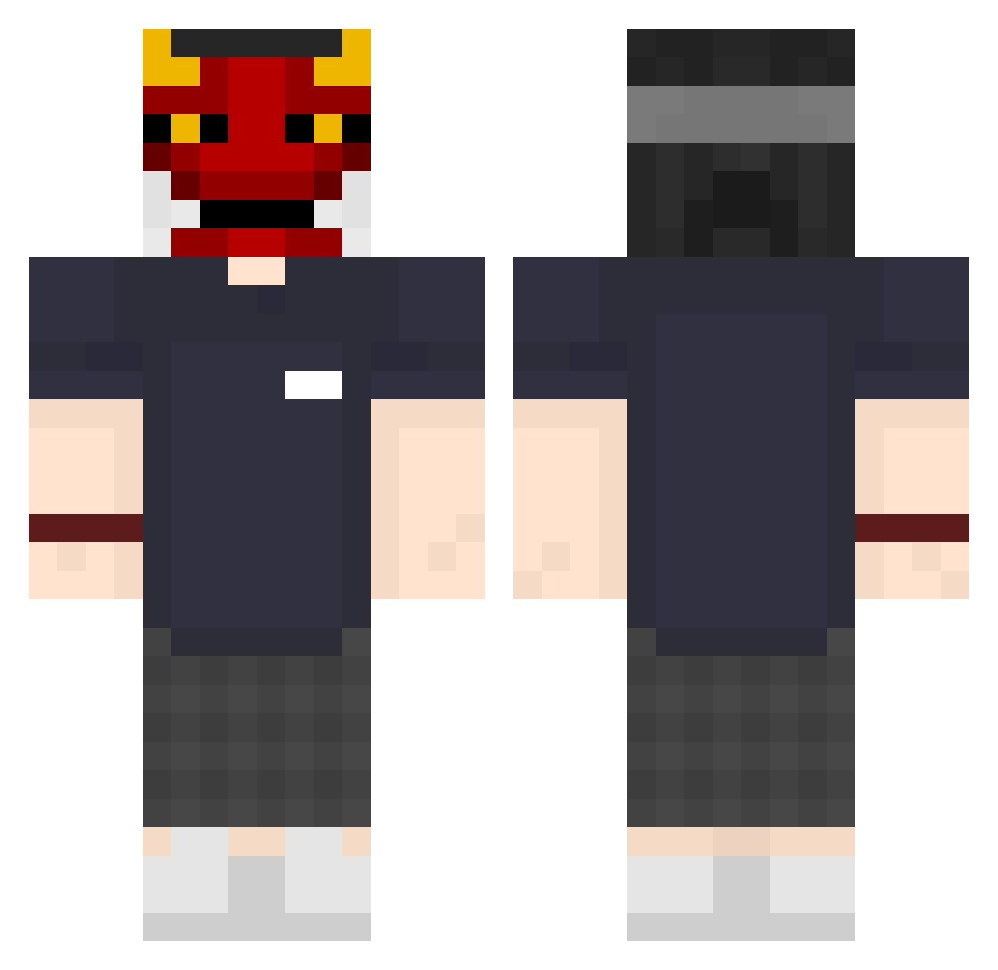 Leoncinho Minecraft skin, front and back view