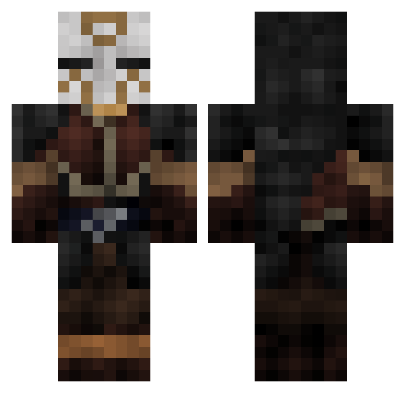 JulioNinjaa Minecraft skin, front and back view
