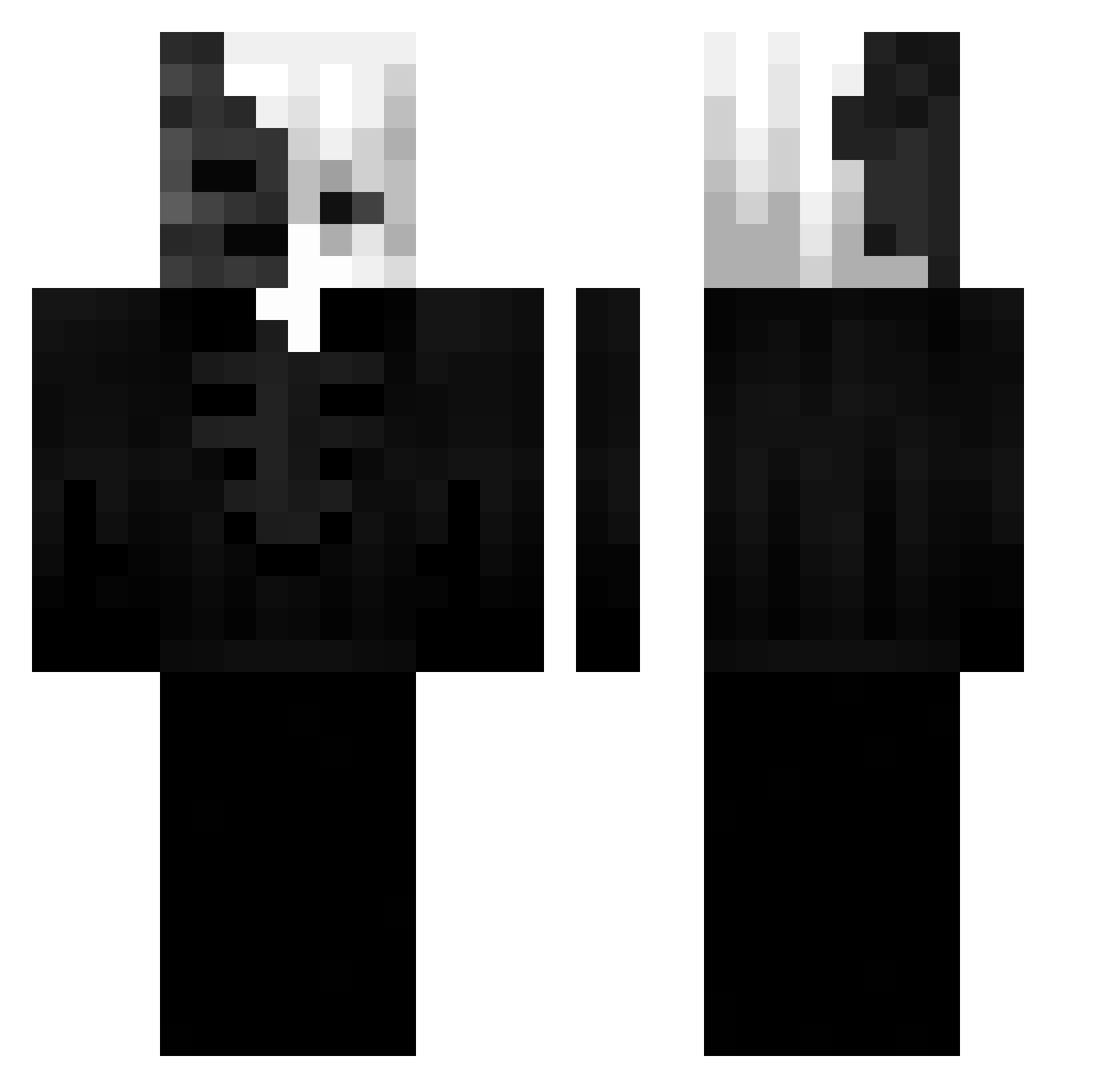 xupahseios Minecraft skin, front and back view