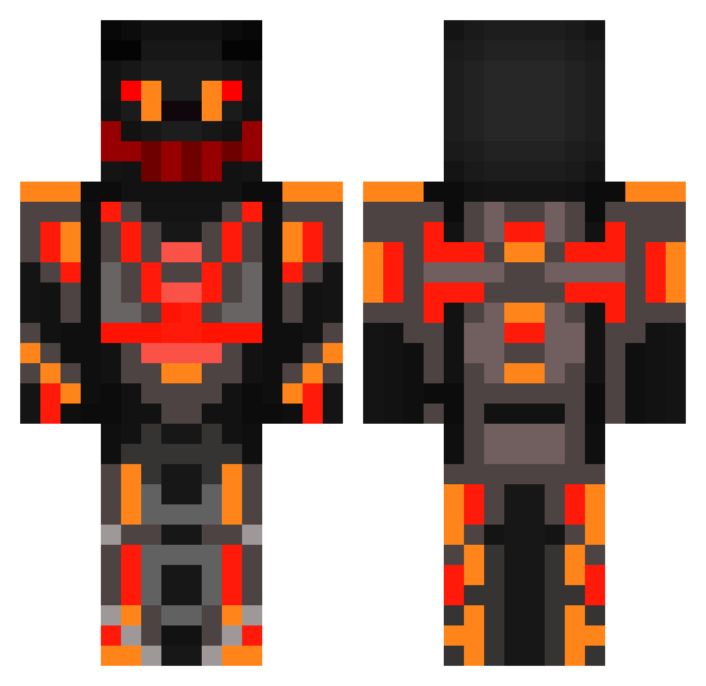 darknessplayer9 Minecraft skin, front and back view