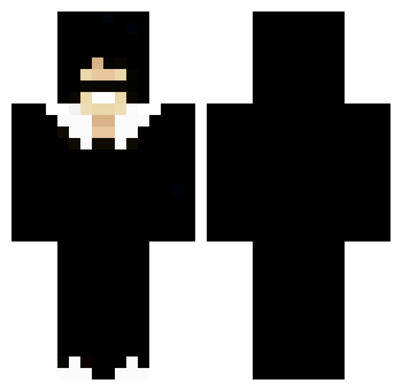 Verxcyx Minecraft skin, front and back view