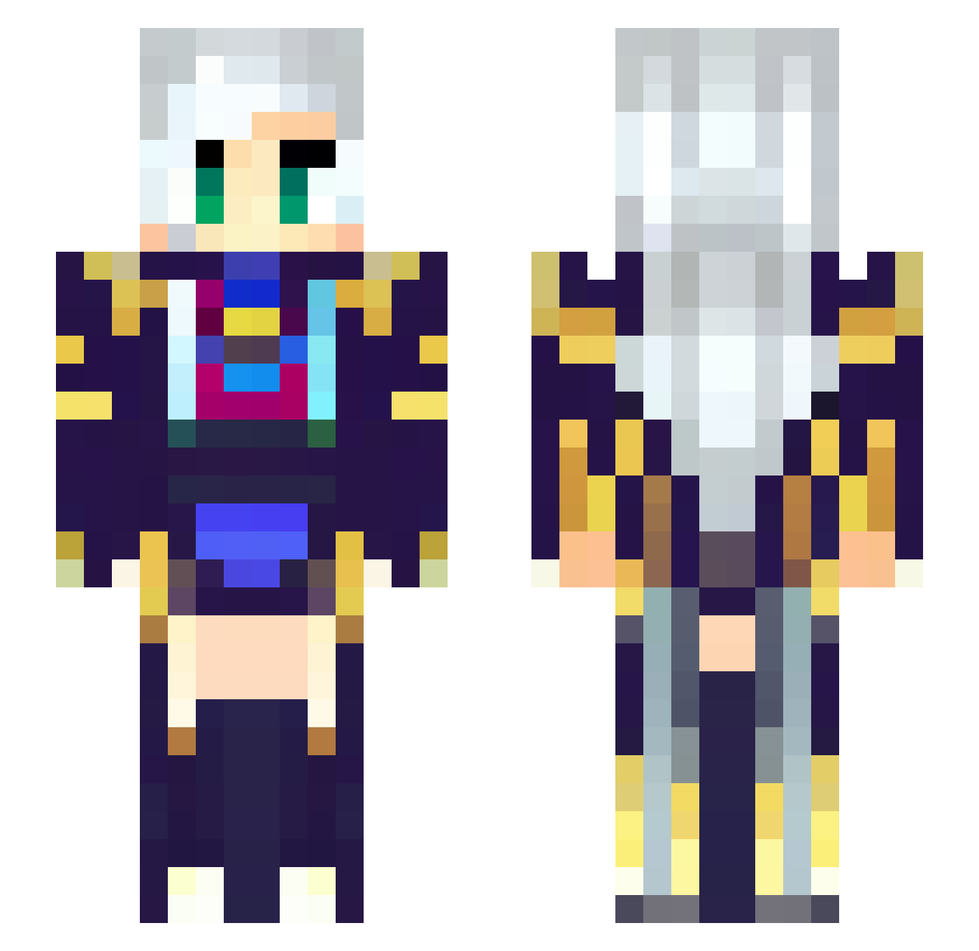 Gaelthedemone Minecraft skin, front and back view