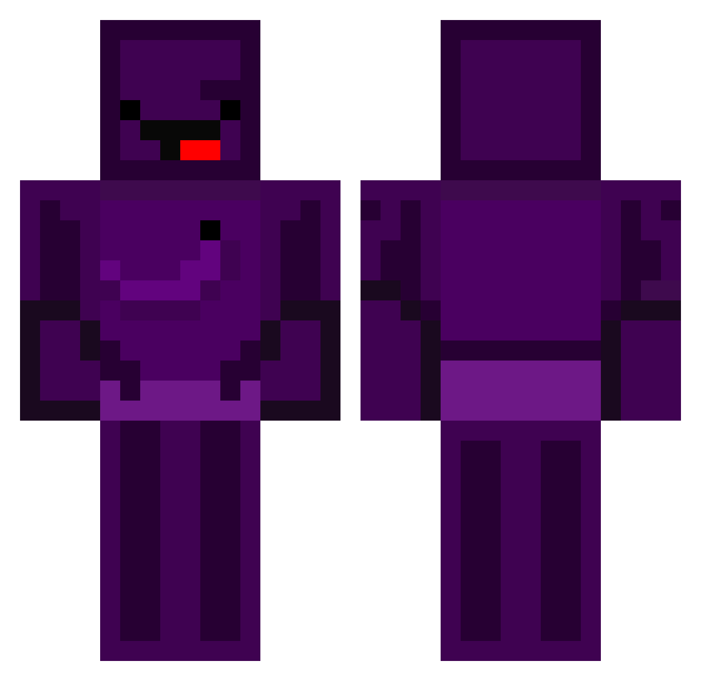 X_BeastBanana_X Minecraft skin, front and back view