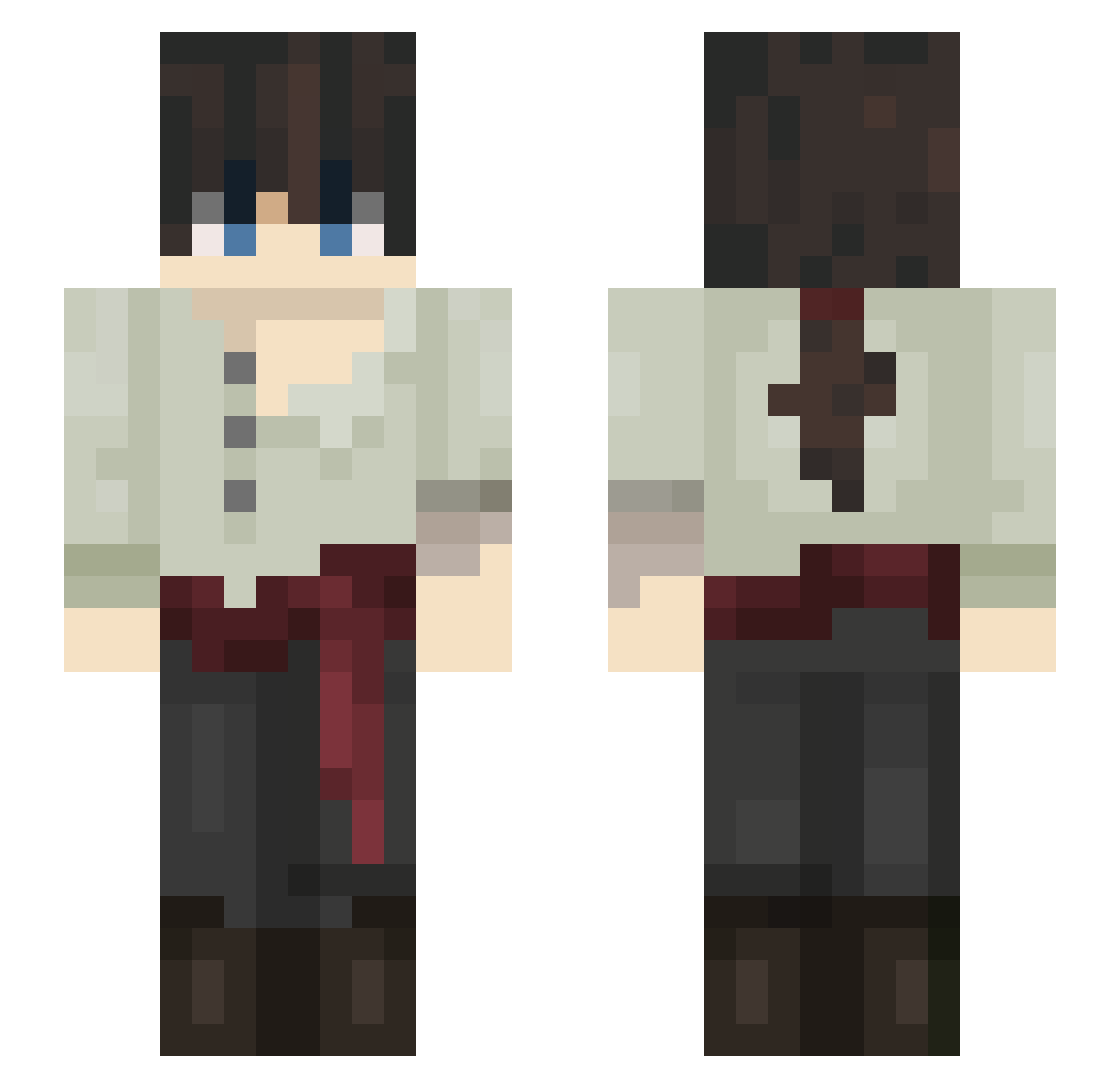 Rocky_52 Minecraft skin, front and back view