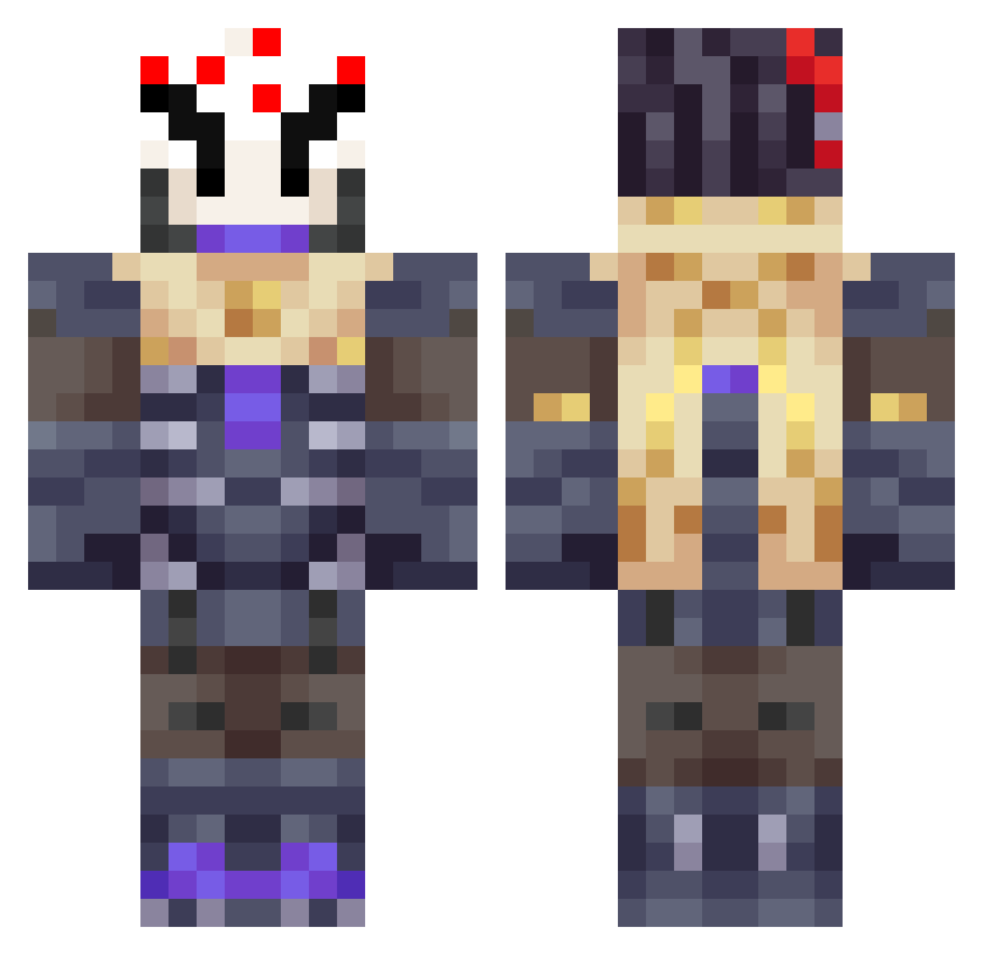 louloudu35 Minecraft skin, front and back view