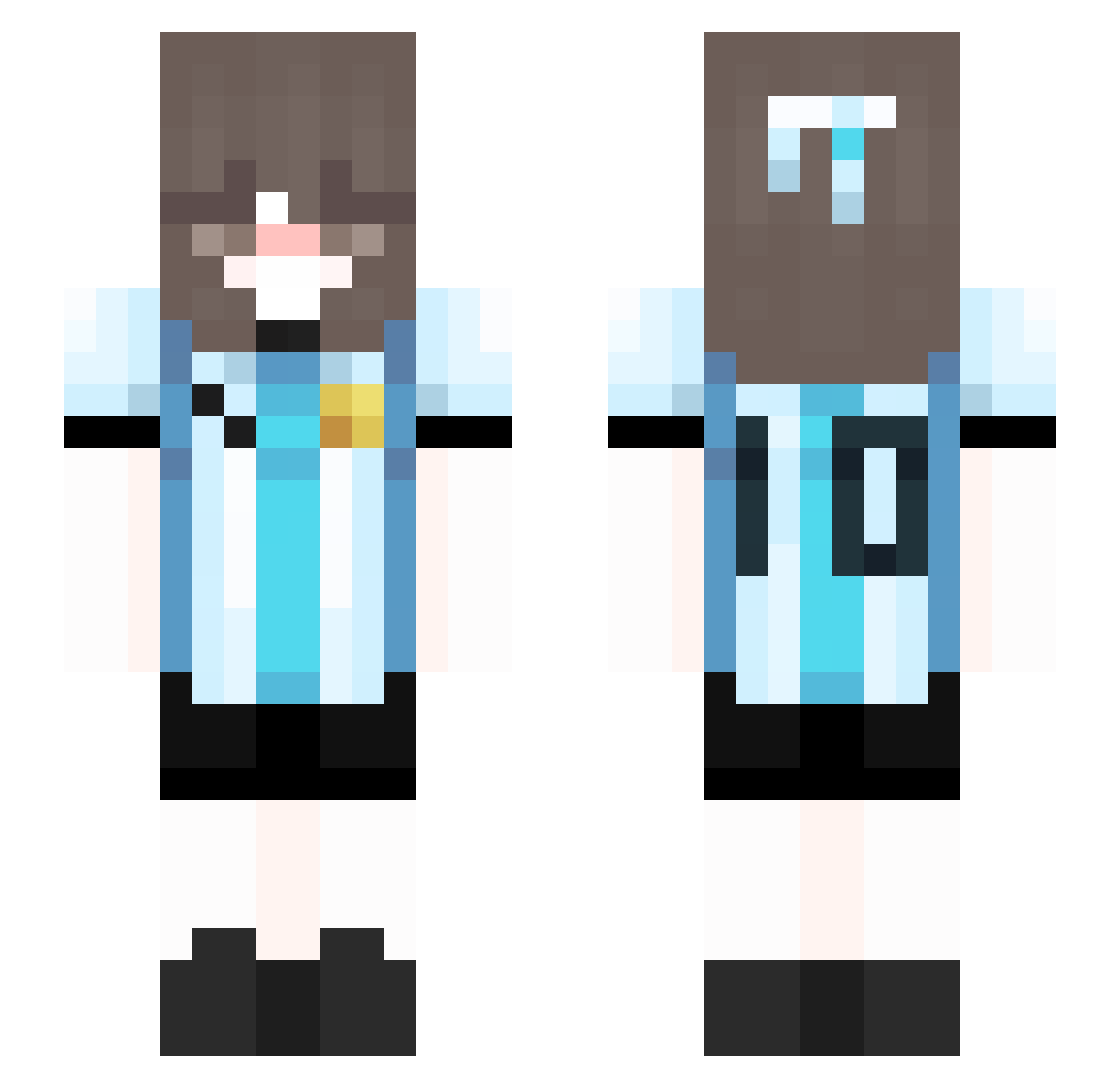 empanaditadeatun Minecraft skin, front and back view