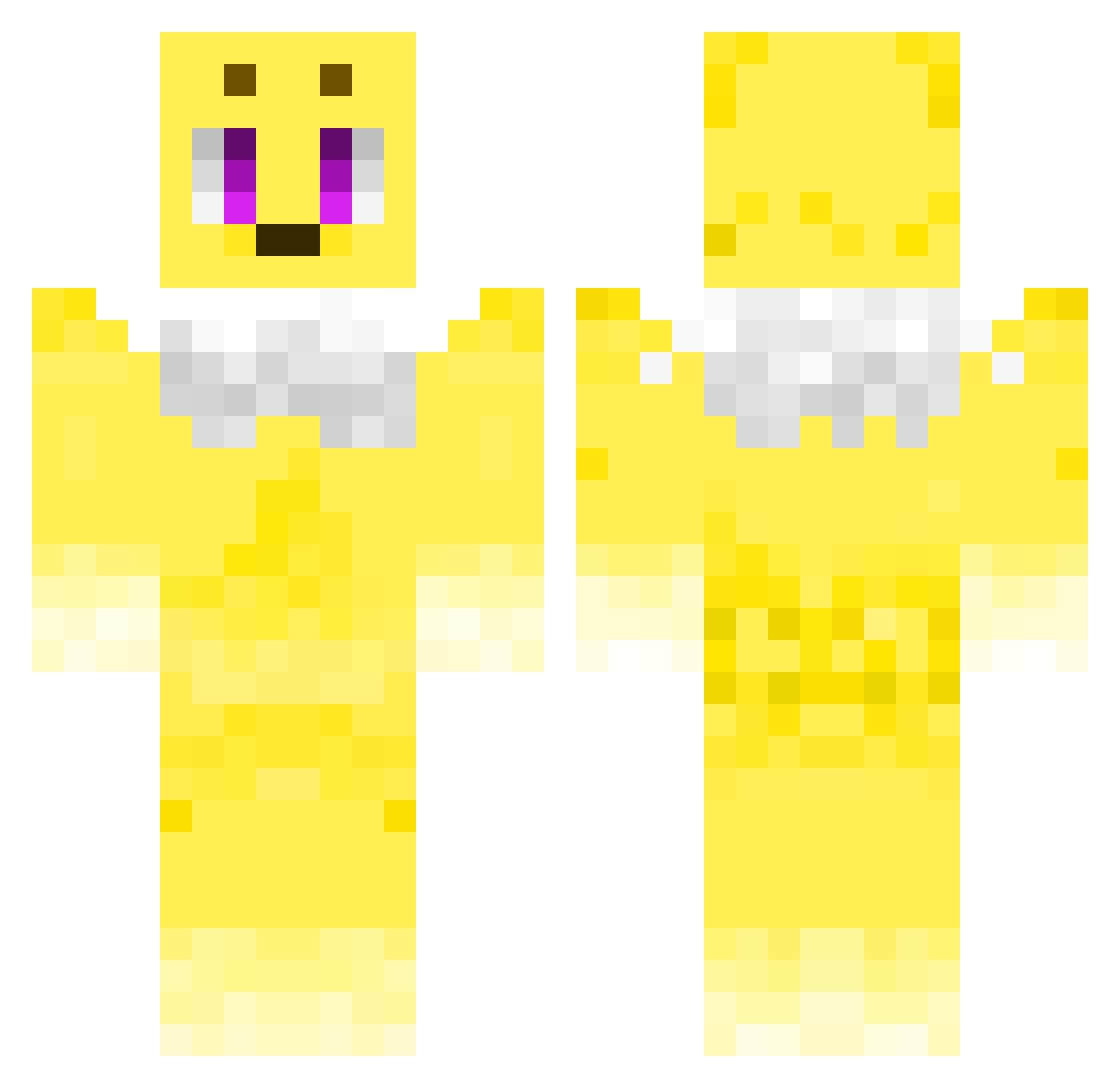 Painkill Minecraft skin, front and back view