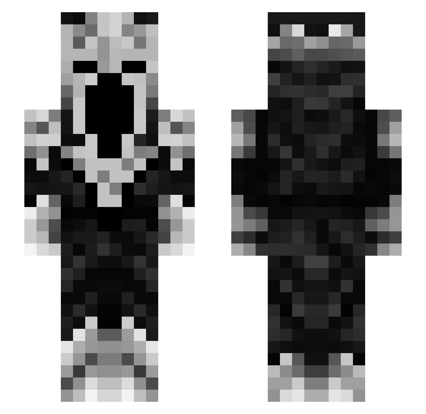 ProToTyrAnT Minecraft skin, front and back view