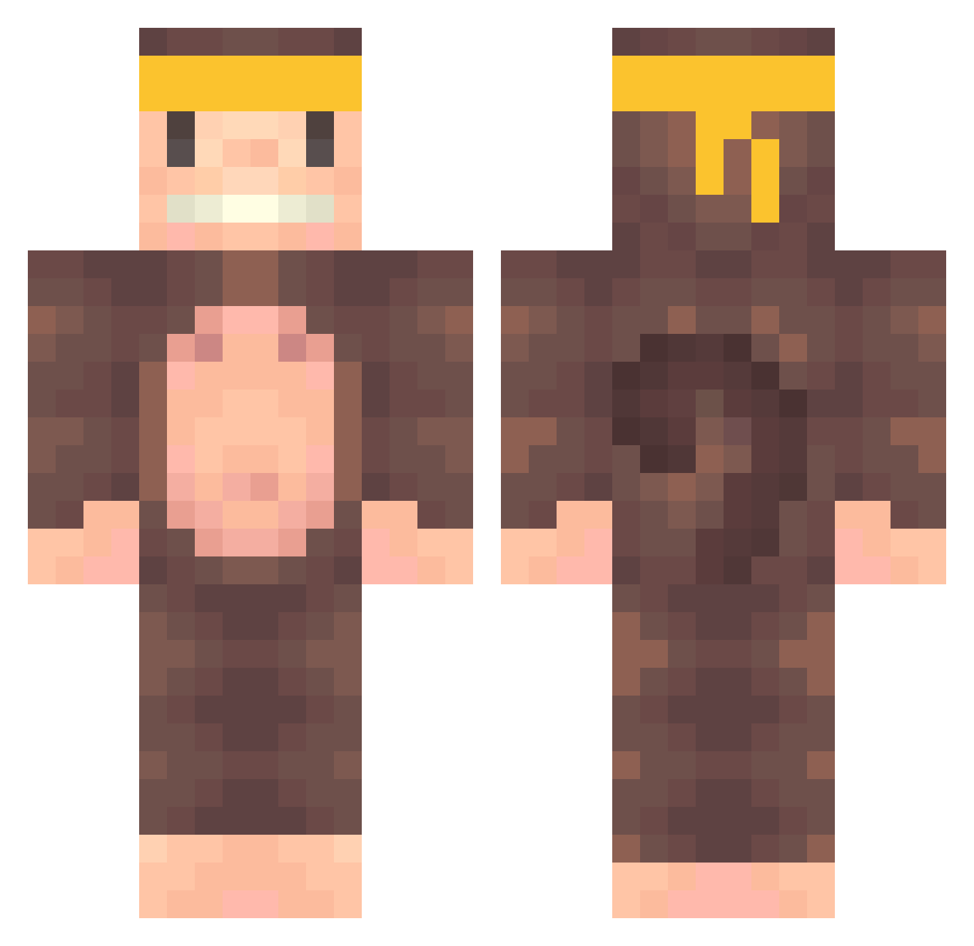 Thomzd Minecraft skin, front and back view