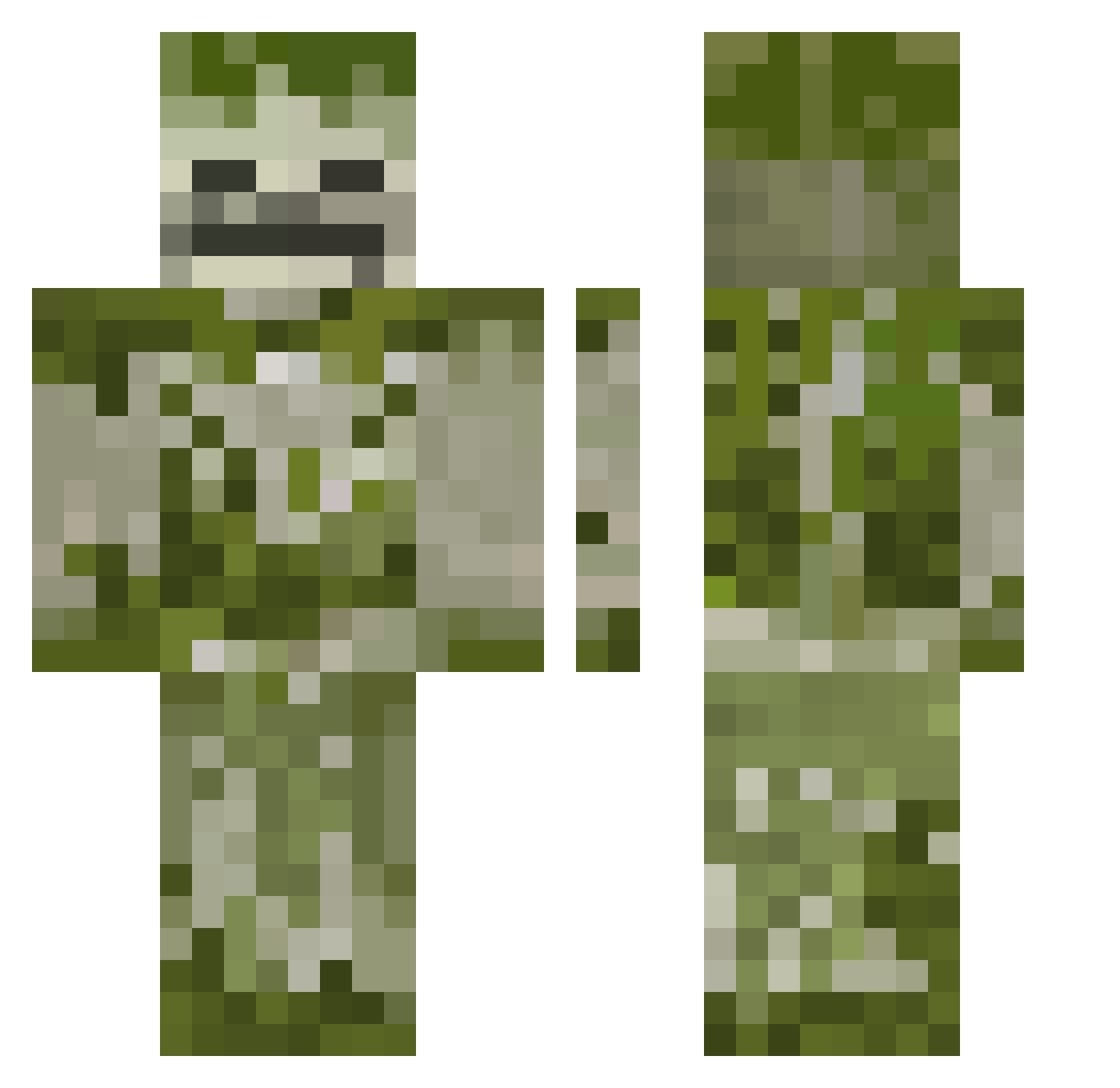 YXNGATO Minecraft skin, front and back view